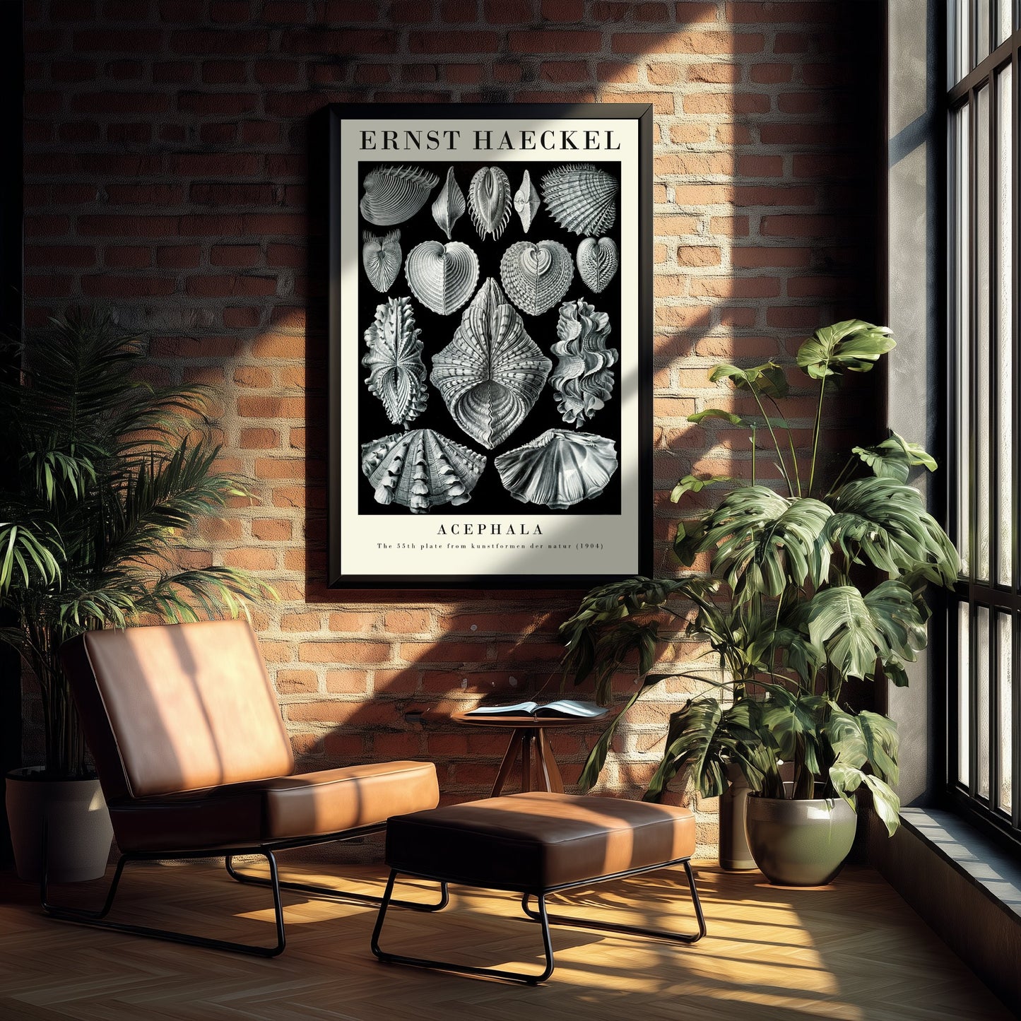 Seashells Art Print - Ernst Haeckel Poster - Bivalve Clams Acephala Plate 55 - Art Forms in Nature Illustration