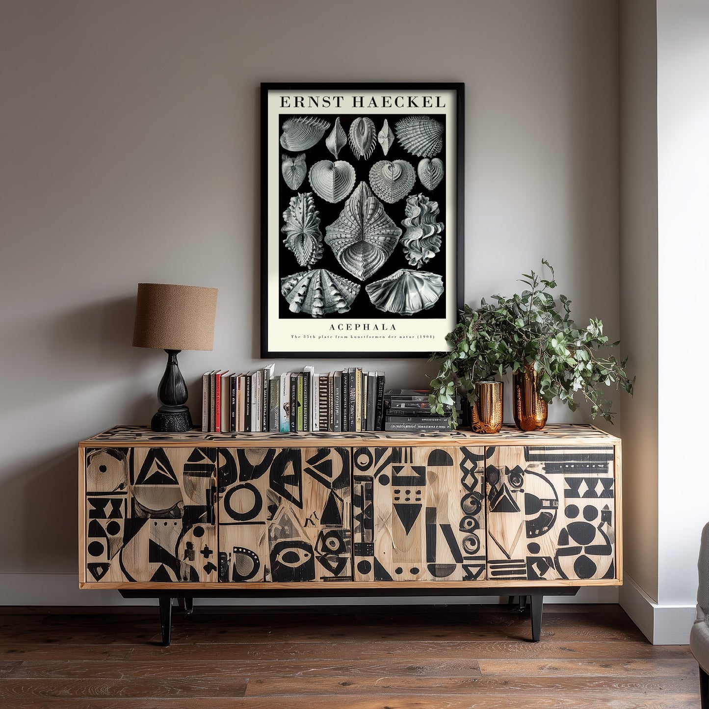 Seashells Art Print - Ernst Haeckel Poster - Bivalve Clams Acephala Plate 55 - Art Forms in Nature Illustration
