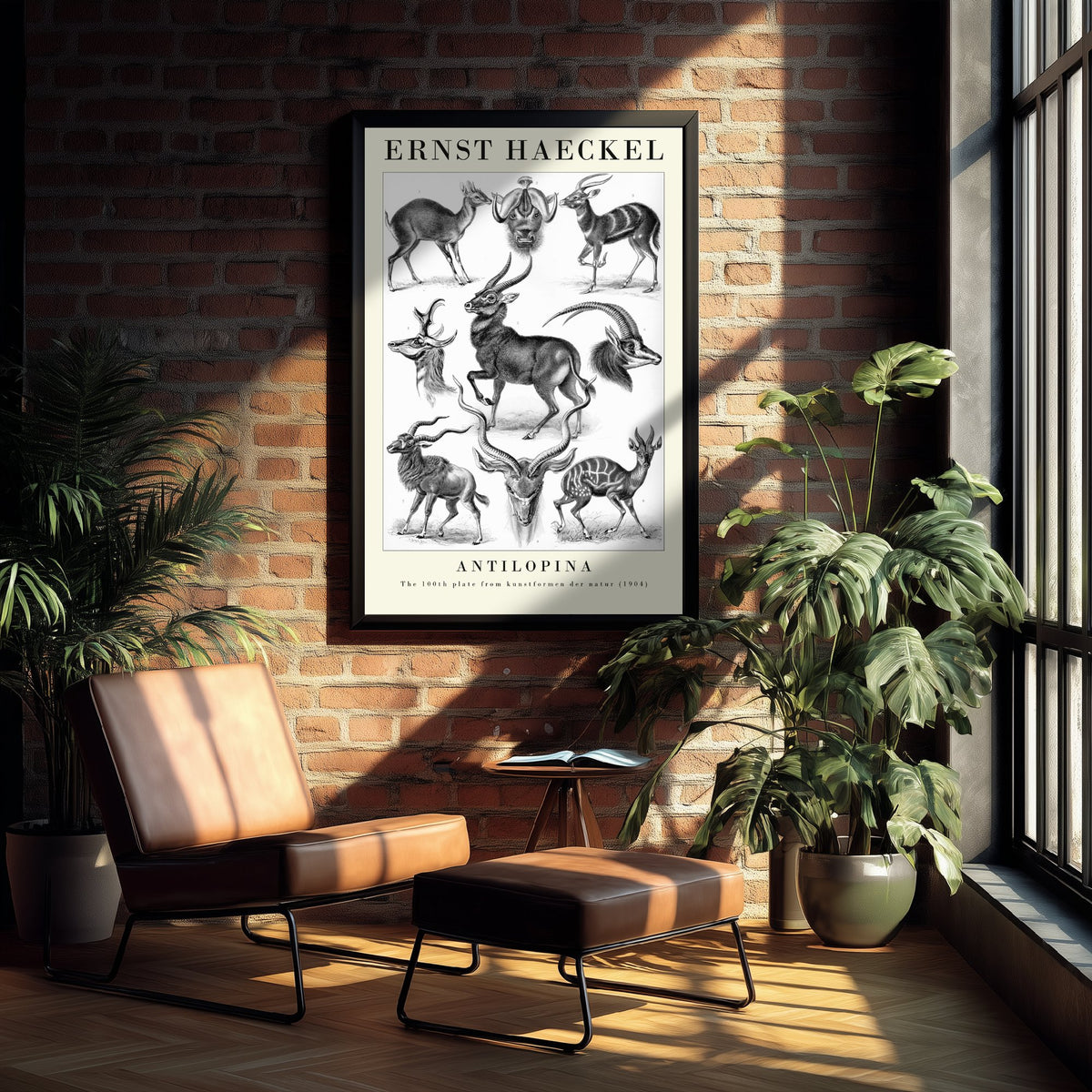 Antelope Art Print - Ernst Haeckel Poster - Antilopina Plate 100 - Art Forms in Nature Vintage Illustration