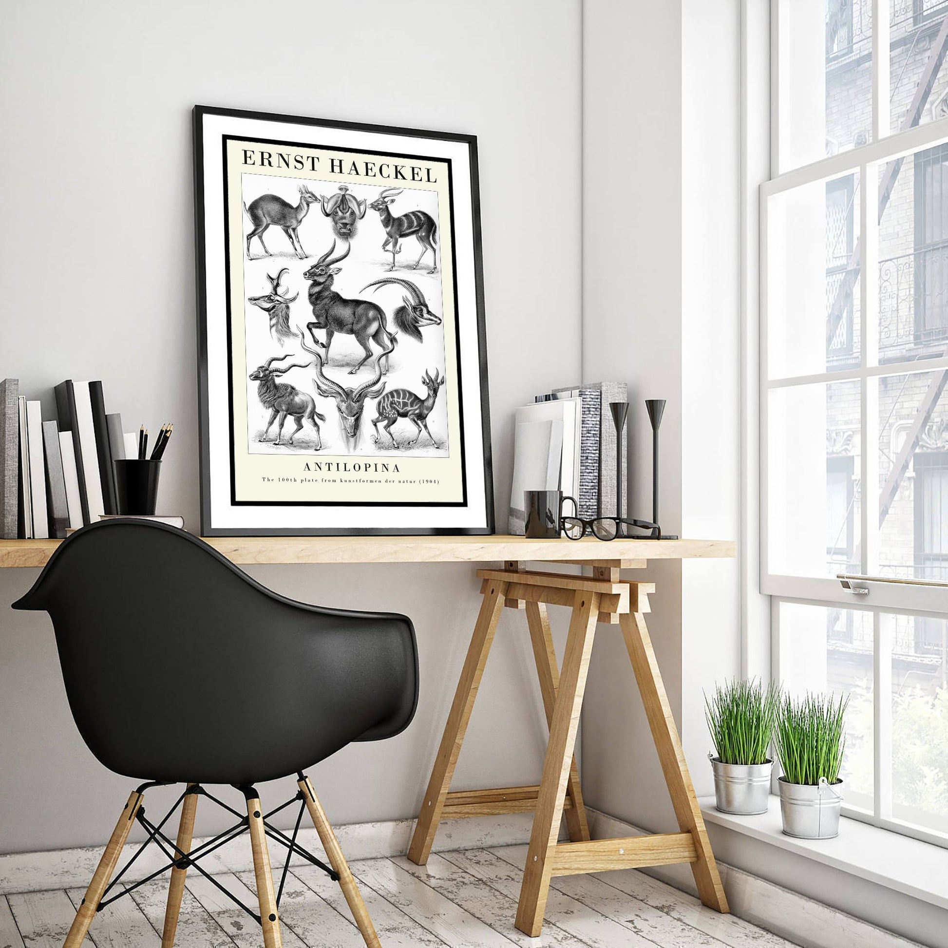 Antelope Art Print - Ernst Haeckel Poster - Antilopina Plate 100 - Art Forms in Nature Vintage Illustration