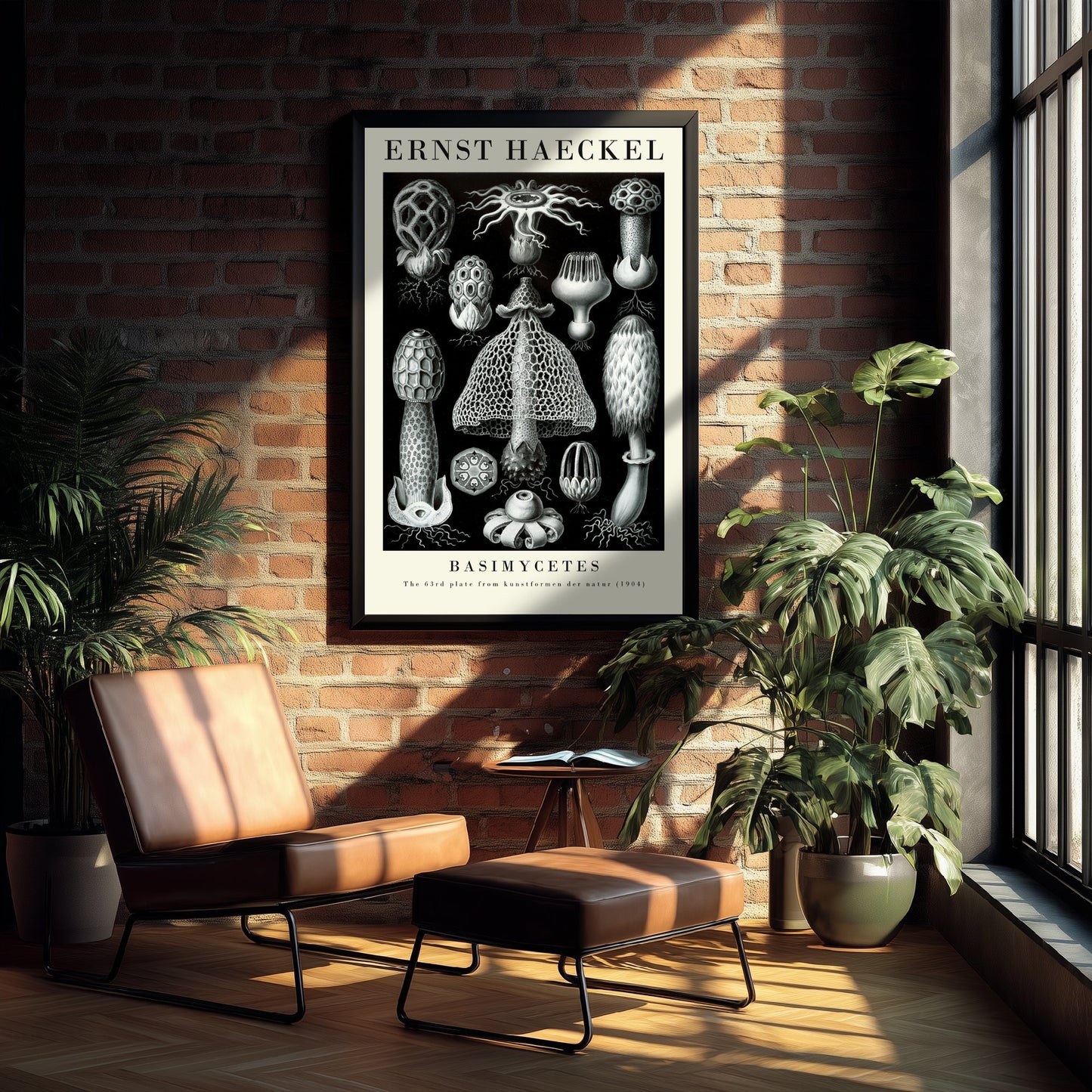 Mushroom Art Print - Ernst Haeckel Poster - Basimycetes Plate 63 - Art Forms in Nature Vintage Illustration