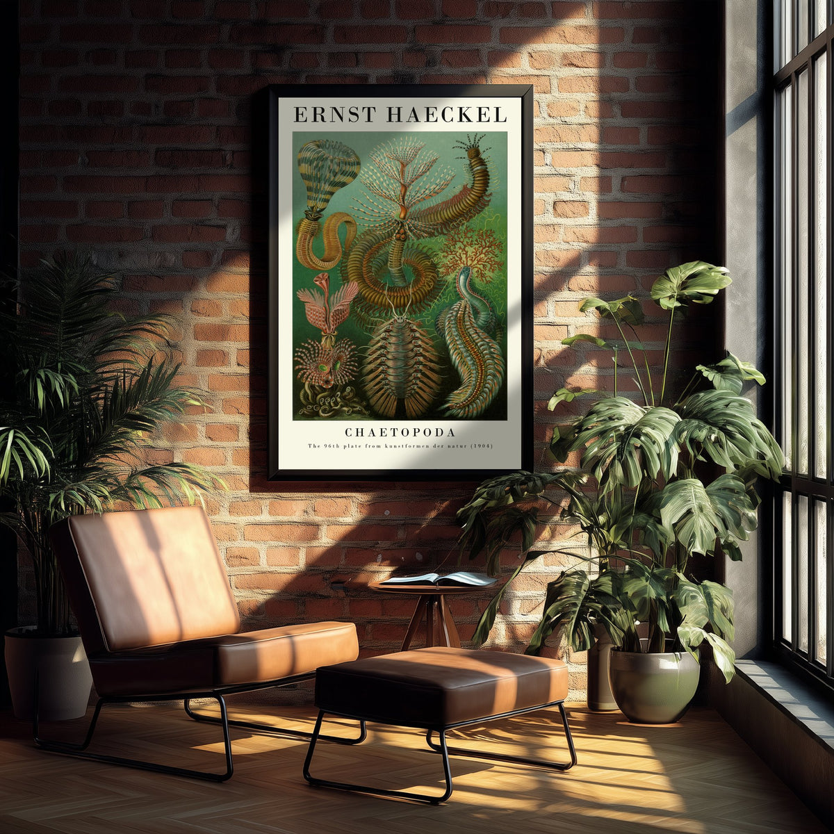 Bristle Worms Art Print - Ernst Haeckel Poster - Chaetopoda Plate 96 - Art Forms in Nature Vintage Illustration