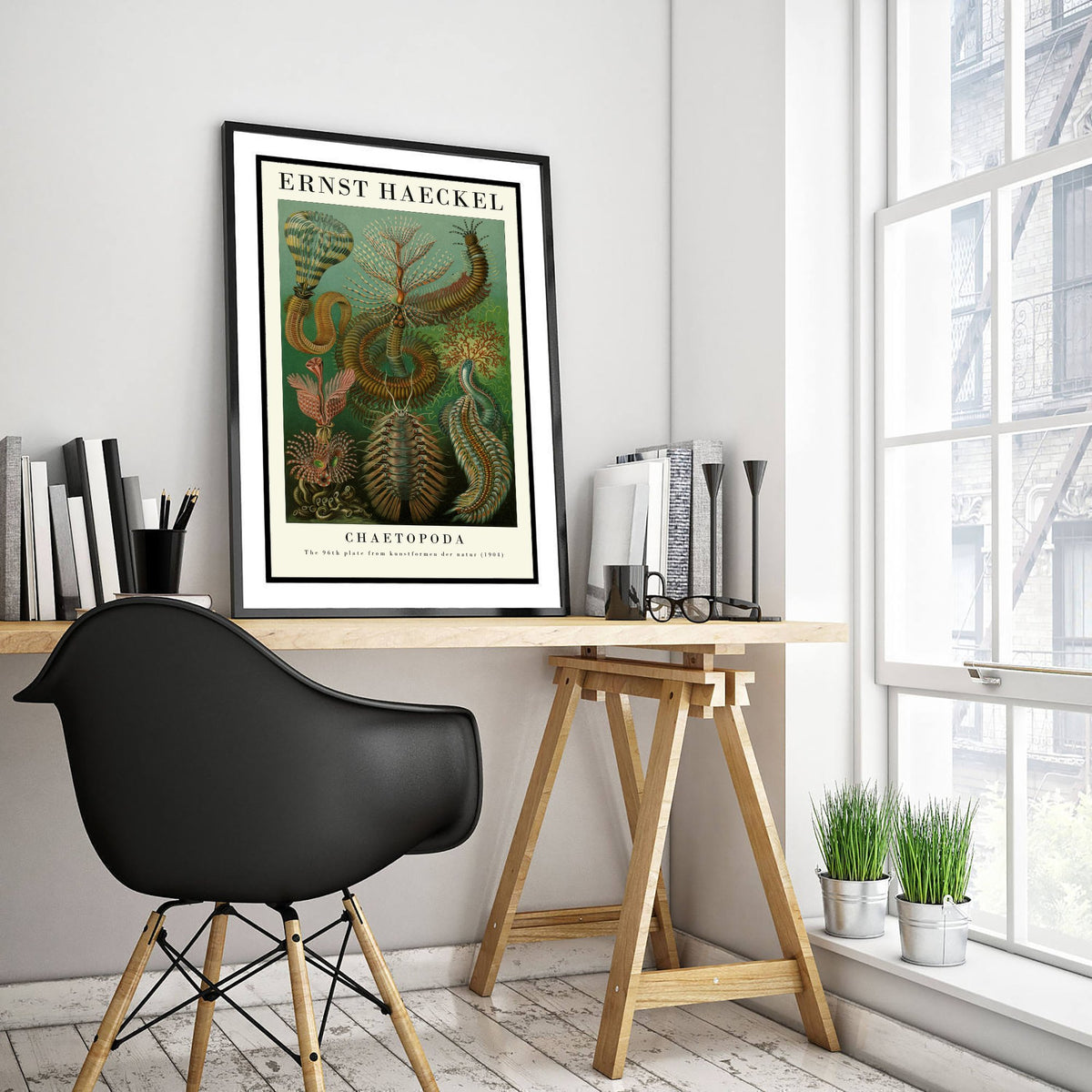 Bristle Worms Art Print - Ernst Haeckel Poster - Chaetopoda Plate 96 - Art Forms in Nature Vintage Illustration
