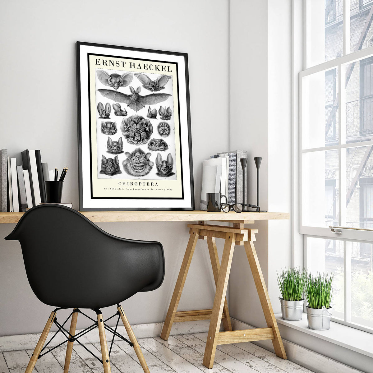 Bats Art Print - Ernst Haeckel Poster - Chiroptera Plate 67 - Art Forms in Nature Vintage Illustration