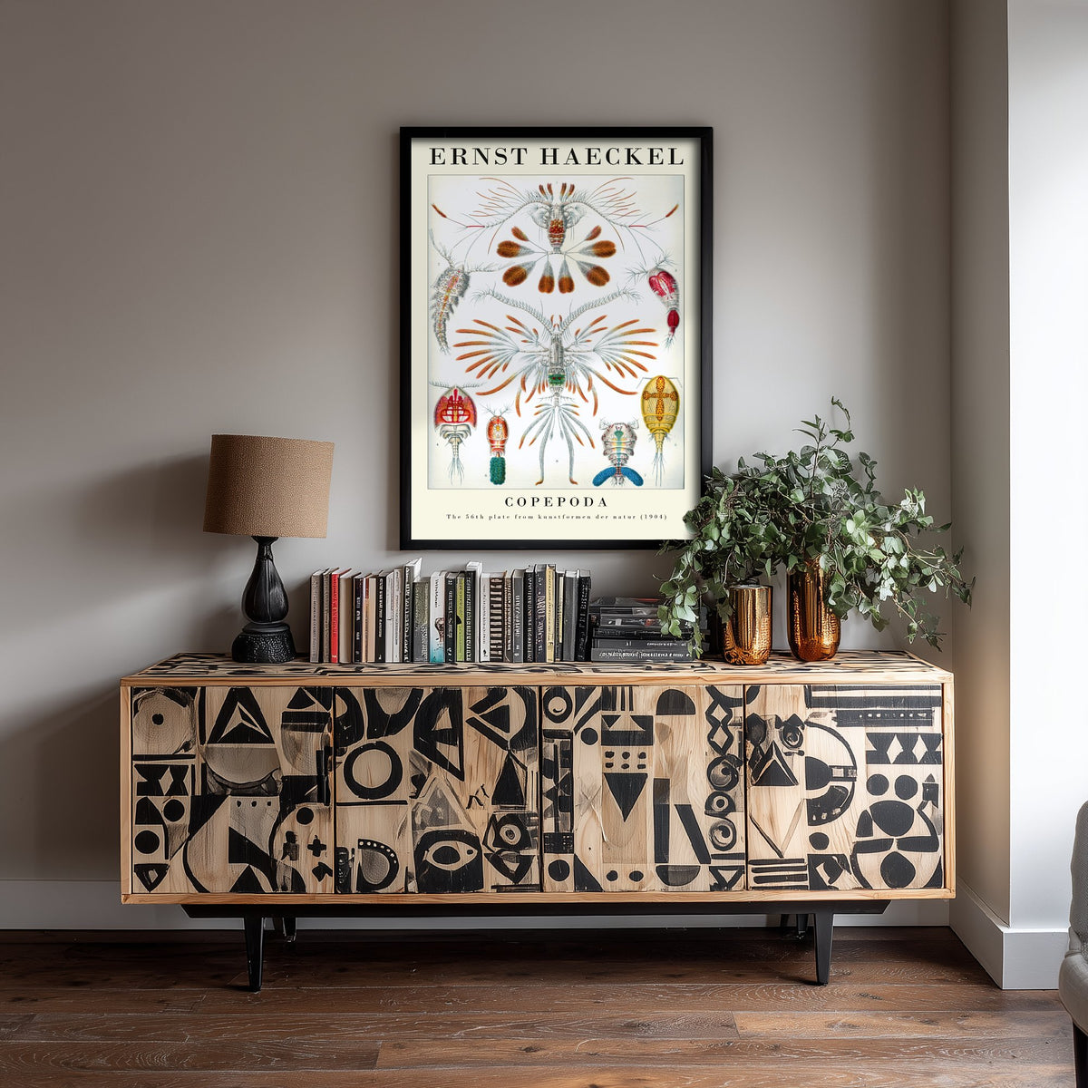 Copepods Art Print - Ernst Haeckel Poster - Copepoda Plate 56 - Art Forms in Nature Vintage Illustration