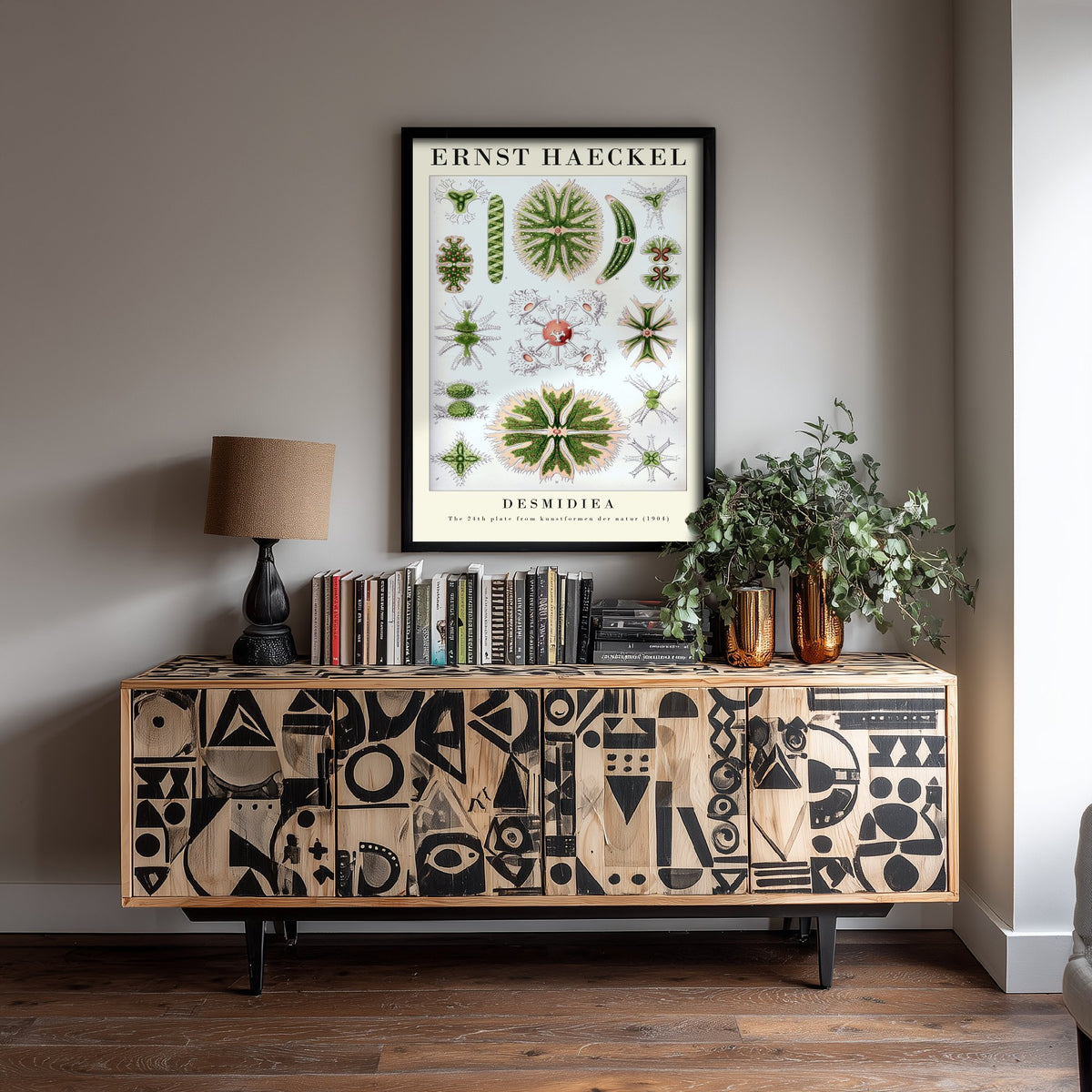 Green Algae Art Print - Ernst Haeckel Poster - Desmids Plate 24 - Art Forms in Nature Vintage Illustration