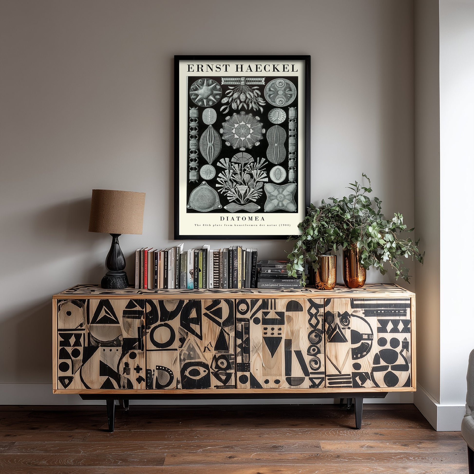 Diatoms Poster - Ernst Haeckel Art Print - Diatomea Plate 84 - Art Forms in Nature Vintage Illustration