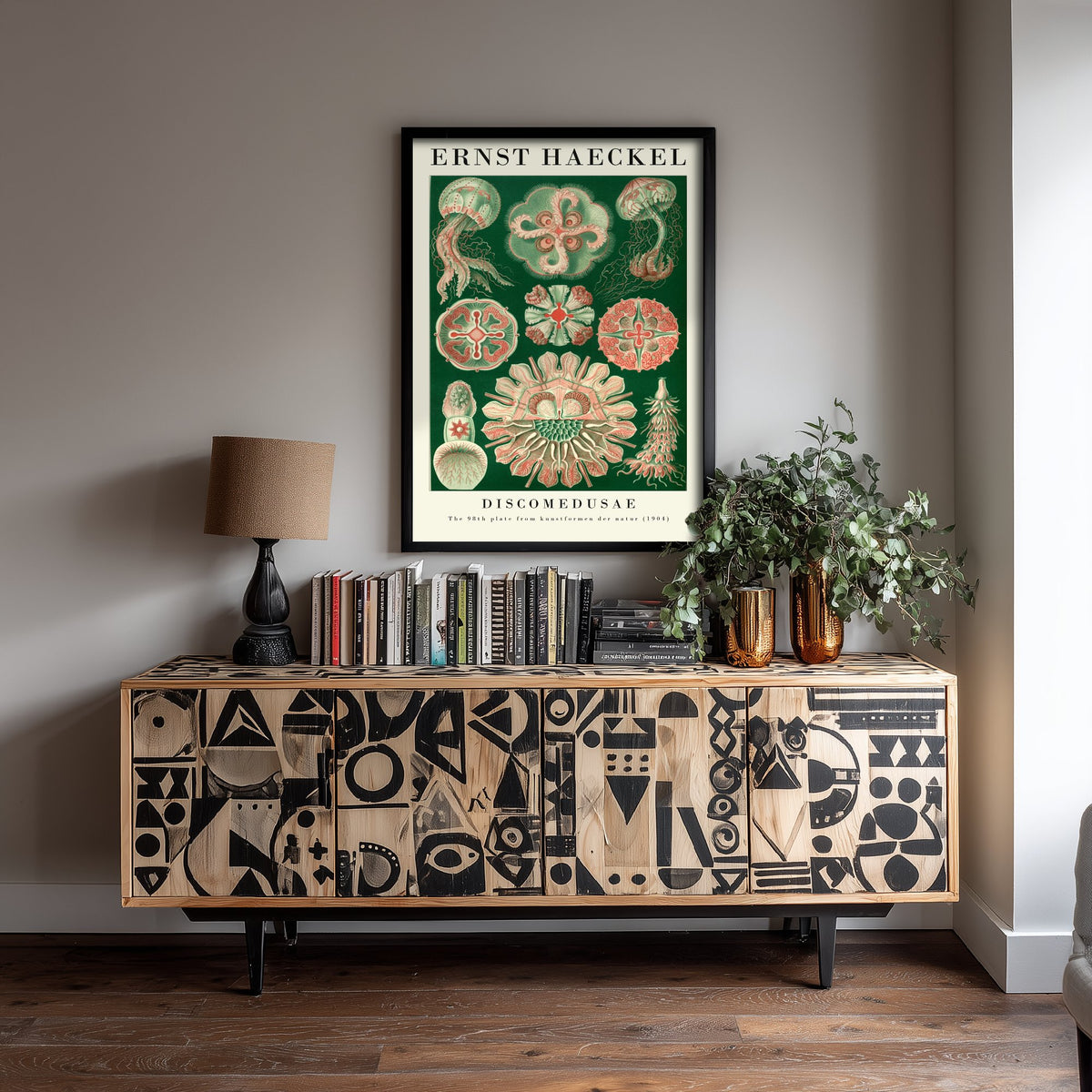 Pink Jellyfish Art Print - Ernst Haeckel Poster - Discomedusae Plate 98 - Art Forms in Nature Vintage Illustration