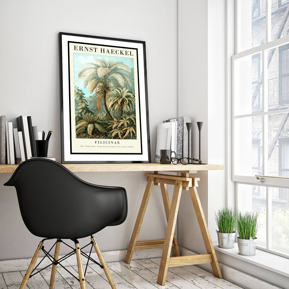 Tree Ferns Art Print - Ernst Haeckel Poster - Filicinae Plate 92 - Art Forms in Nature Vintage Illustration