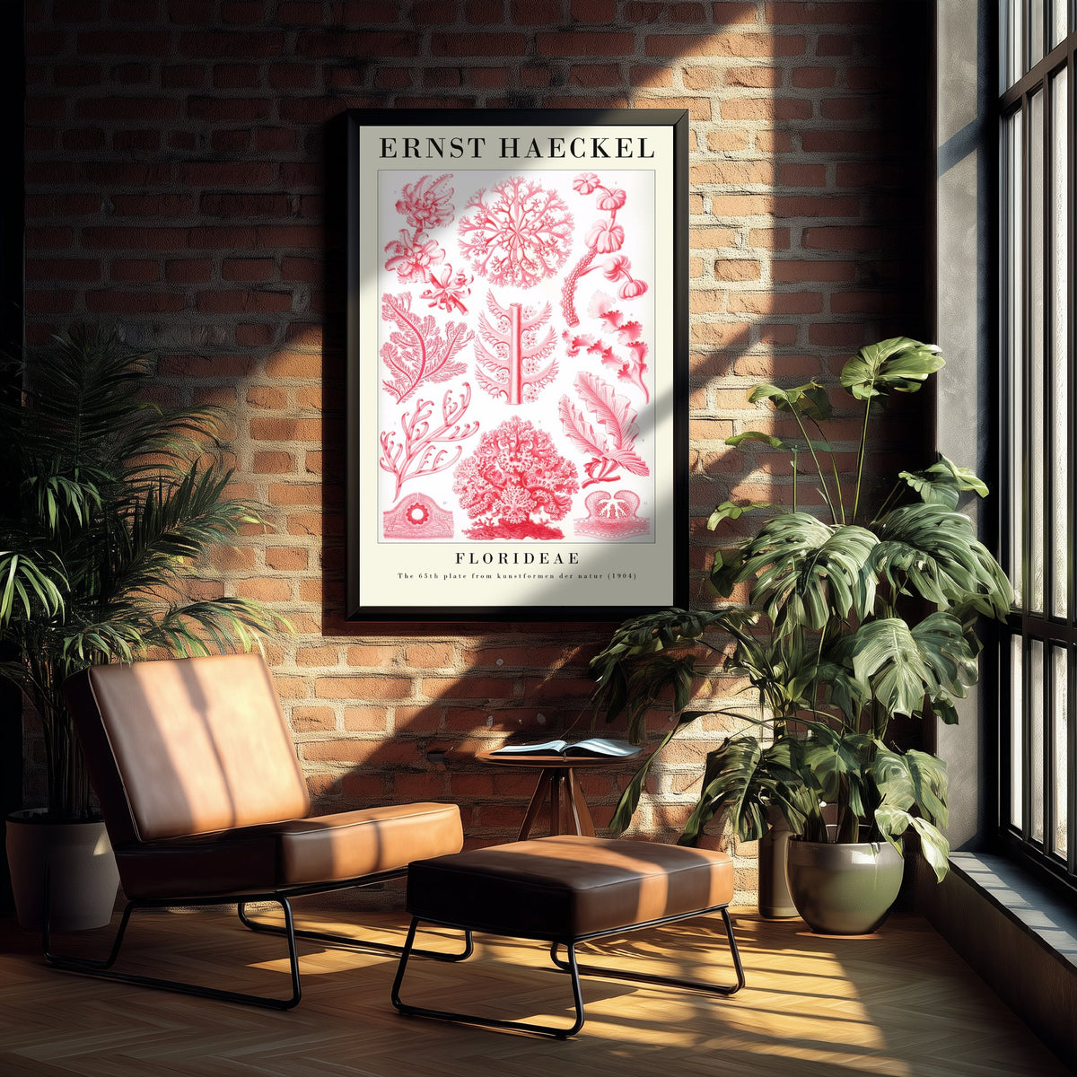 Red Seaweed Art Print - Ernst Haeckel Poster - Florideae Plate 65 - Art Forms in Nature Vintage Illustration