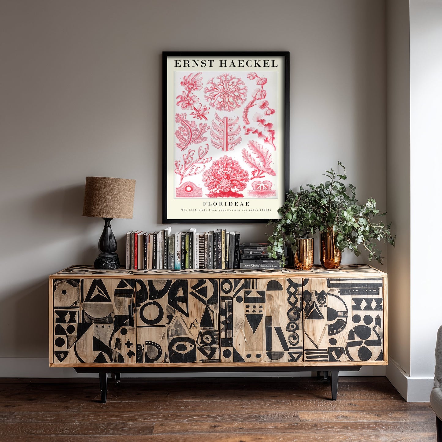 Red Seaweed Art Print - Ernst Haeckel Poster - Florideae Plate 65 - Art Forms in Nature Vintage Illustration