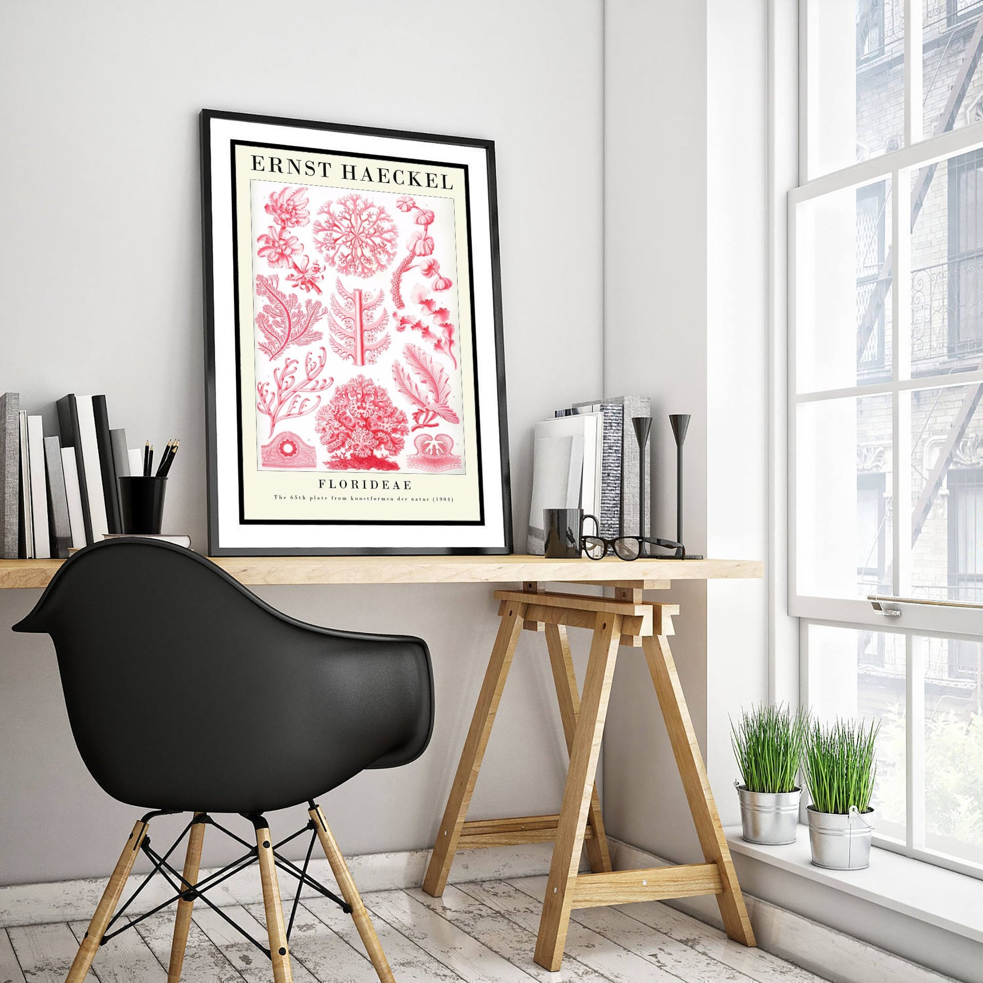 Red Seaweed Art Print - Ernst Haeckel Poster - Florideae Plate 65 - Art Forms in Nature Vintage Illustration