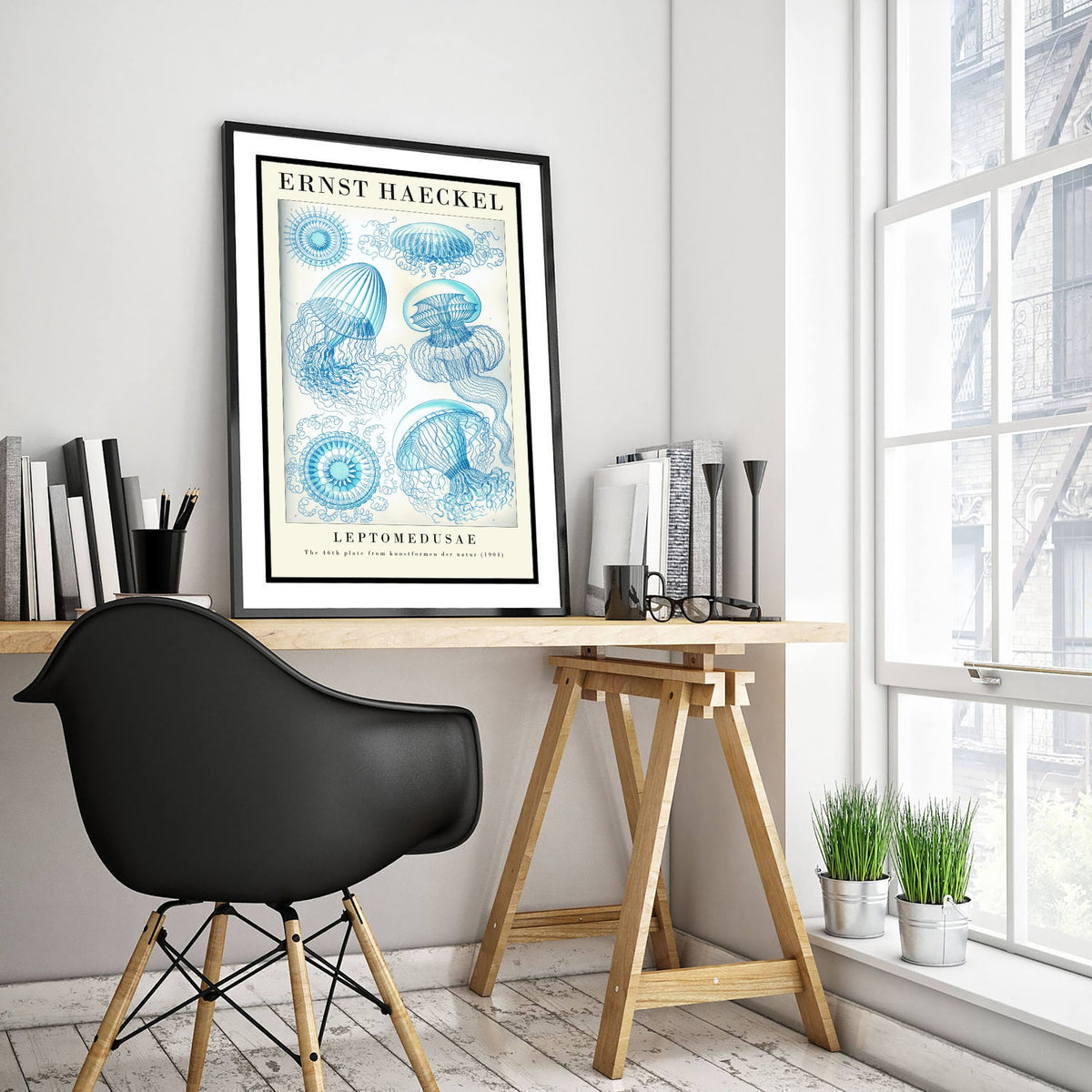Jellyfish Art Print - Ernst Haeckel Poster - Leptomedusae Plate 46 - Art Forms in Nature Vintage Illustration