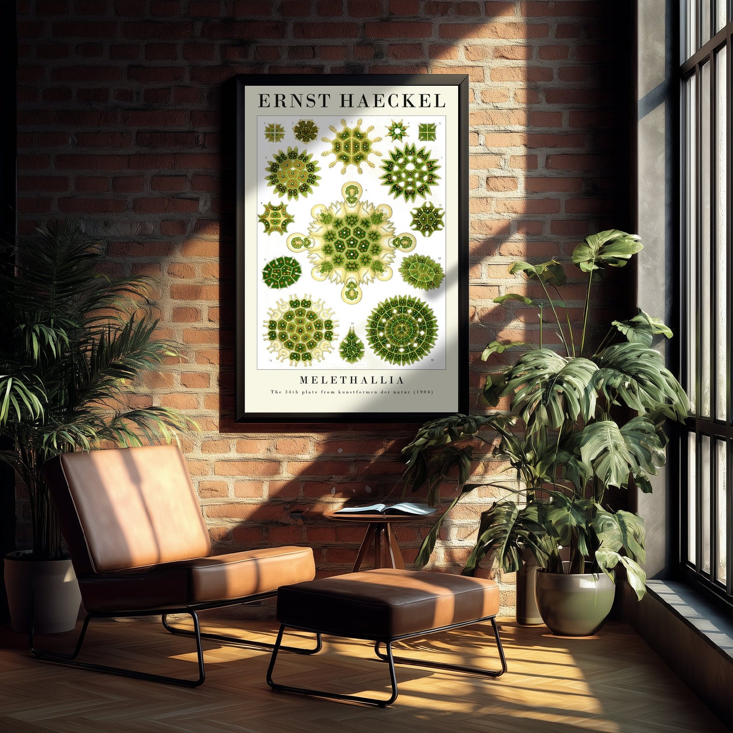 Algae Art Print - Ernst Haeckel Poster - Melethallia Plate 34 - Art Forms in Nature Vintage Illustration