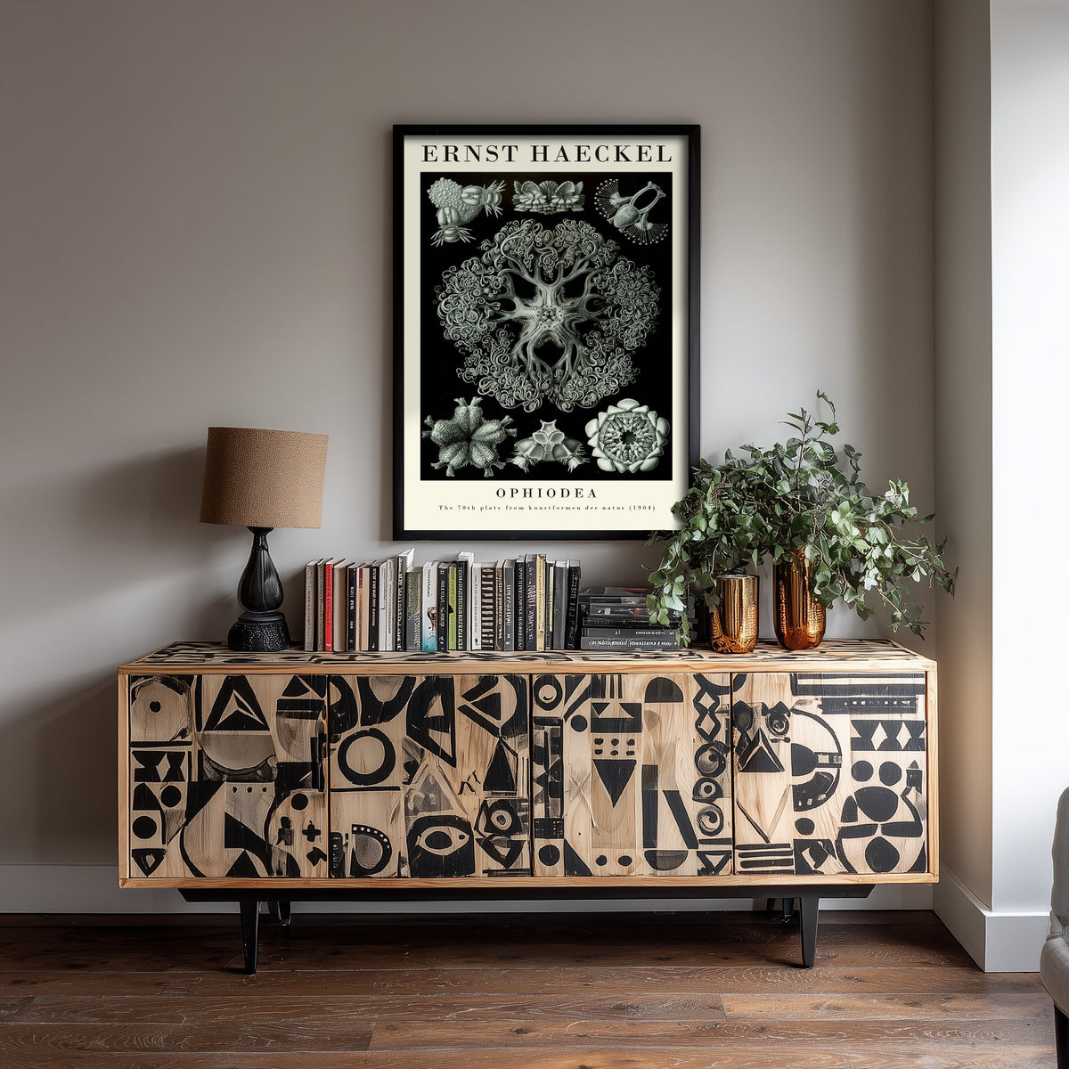 Basket Stars Art Print - Ernst Haeckel Poster - Ophiodea Plate 70 - Art Forms in Nature Vintage Illustration