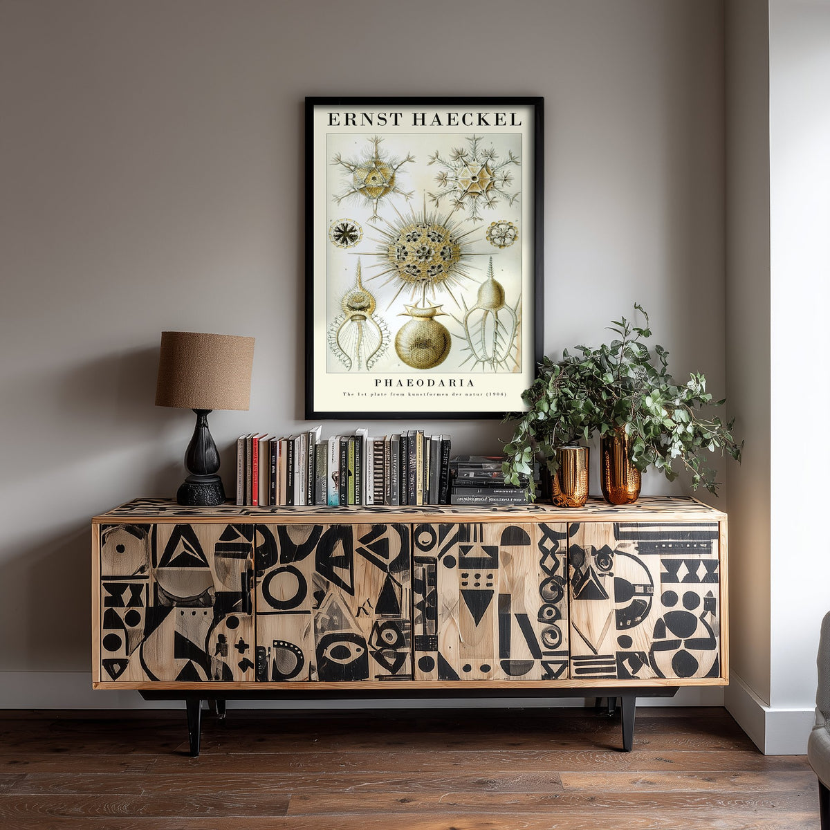 Radiolarians Art Print - Ernst Haeckel Poster - Phaeodaria Plate 1 - Art Forms in Nature Vintage Illustration