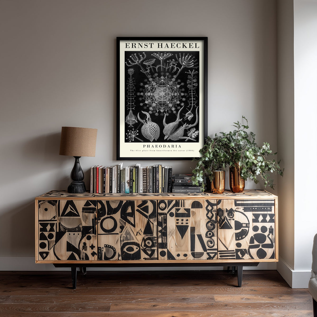 Plankton Art Print - Ernst Haeckel Poster - Phaeodaria Plate 61 - Art Forms in Nature Vintage Illustration