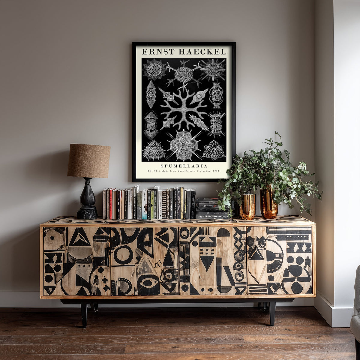 Radiolarians Art Print - Ernst Haeckel Poster - Spumellaria Plate 91 - Art Forms in Nature Vintage Illustration