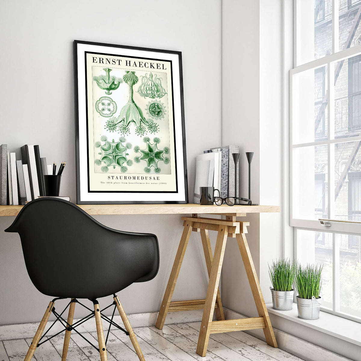 Stalked Jellyfish Art Print - Ernst Haeckel Poster - Stauromedusae Plate 48 - Art Forms in Nature Vintage Illustration