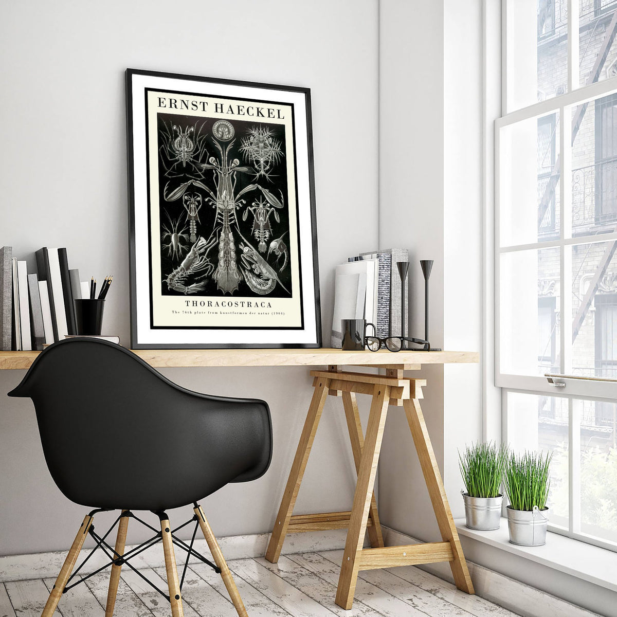 Crustaceans Art Print - Ernst Haeckel Poster - Thoracostraca Plate 76 - Art Forms in Nature Vintage Illustration