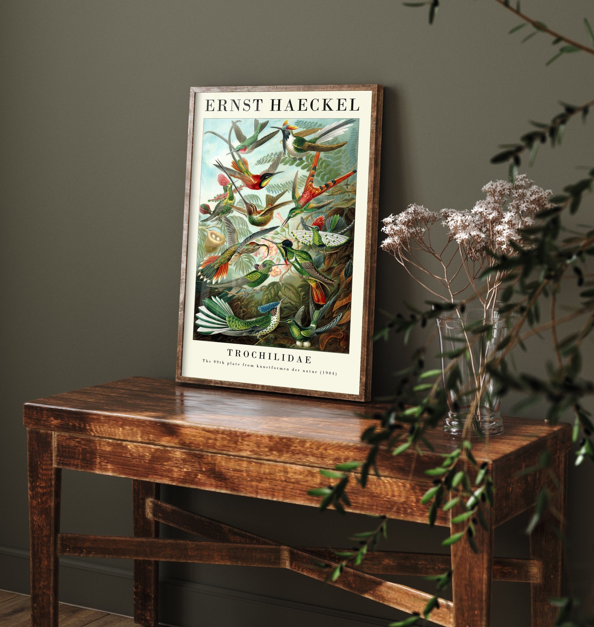 Hummingbirds Art Print - Ernst Haeckel Poster - Trochilidae Plate 99 - Art Forms in Nature Vintage Illustration