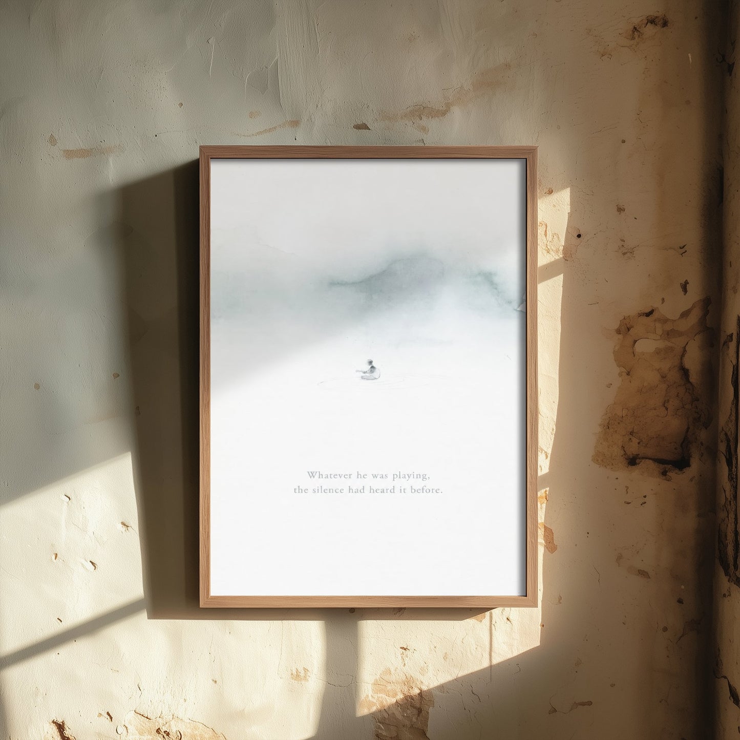 Guitar Music Quote Art Print - The Silence Had Heard It Before Poster - Ethereal Illustration 1/3