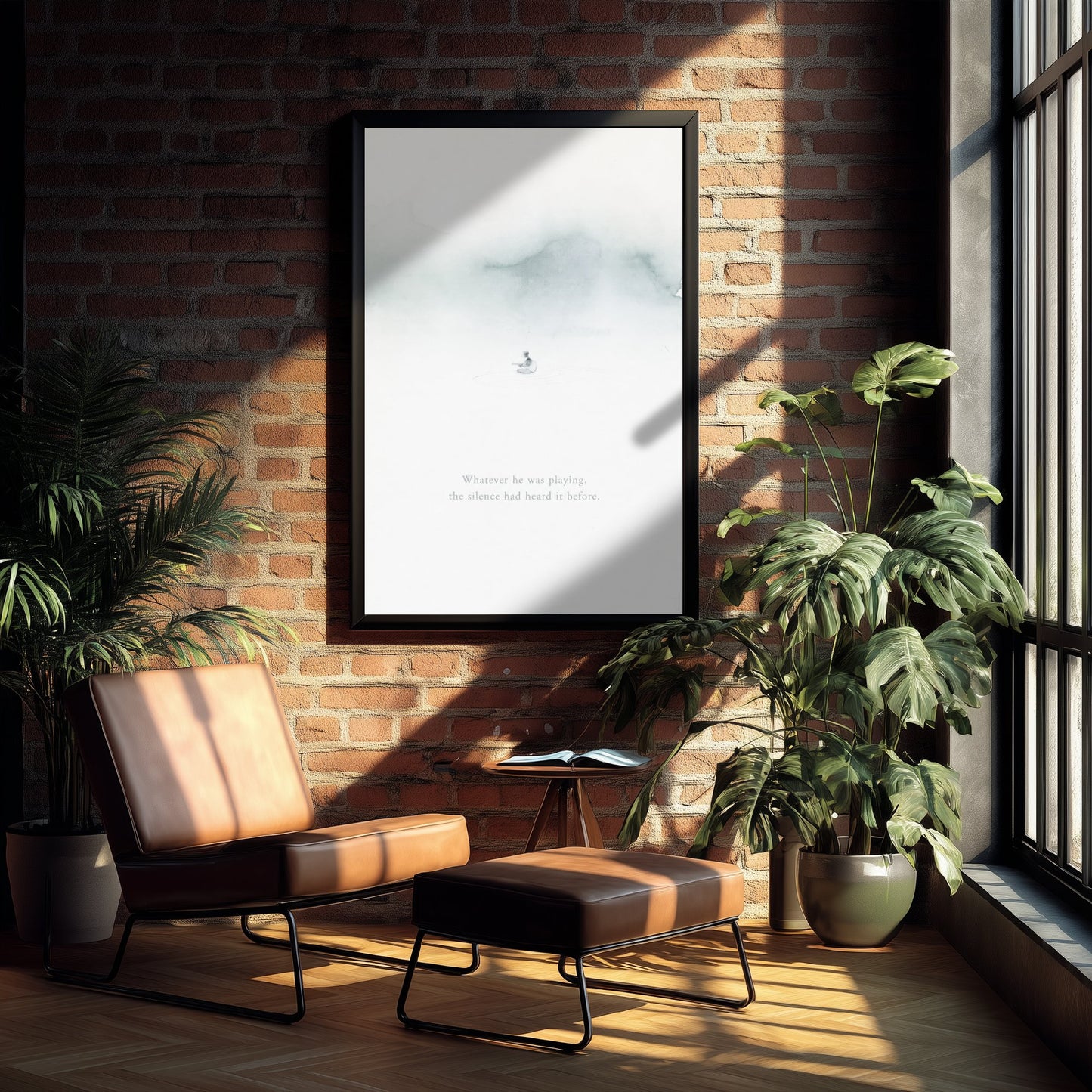 Guitar Music Quote Art Print - The Silence Had Heard It Before Poster - Ethereal Illustration 1/3