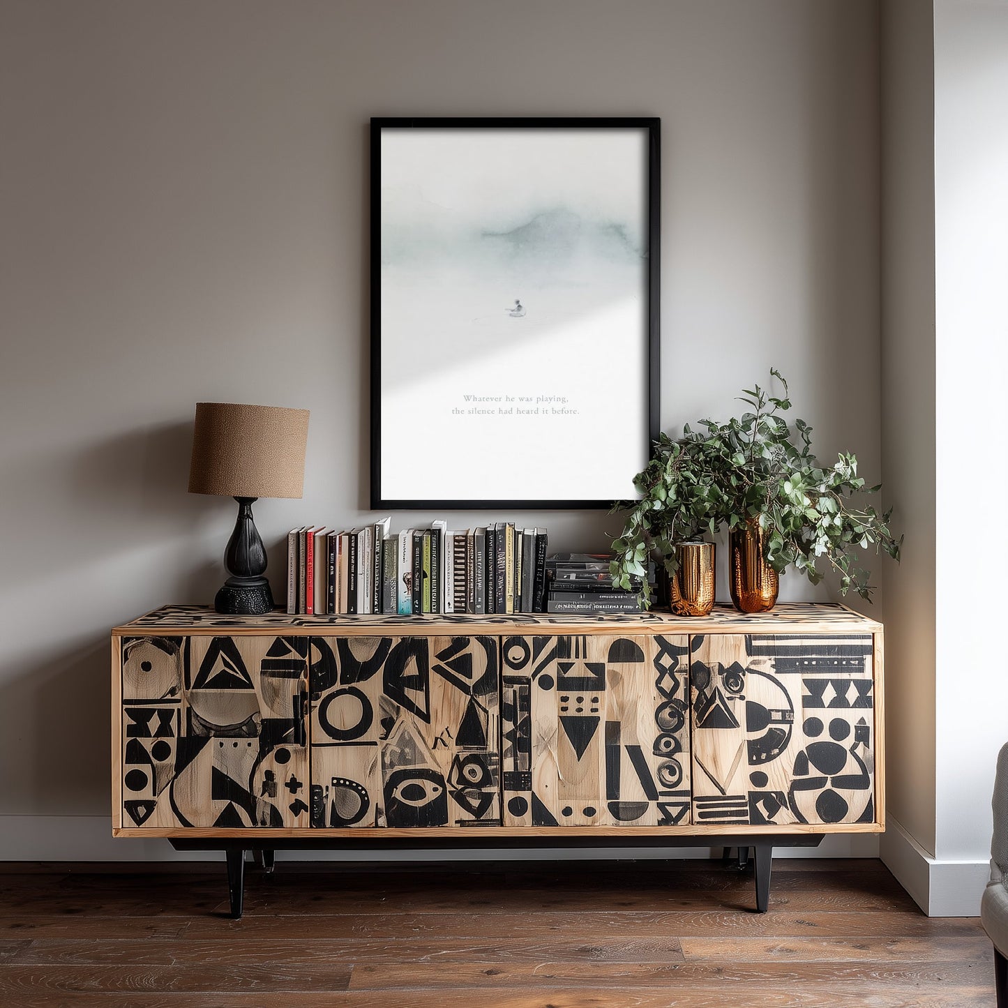 Guitar Music Quote Art Print - The Silence Had Heard It Before Poster - Ethereal Illustration 1/3