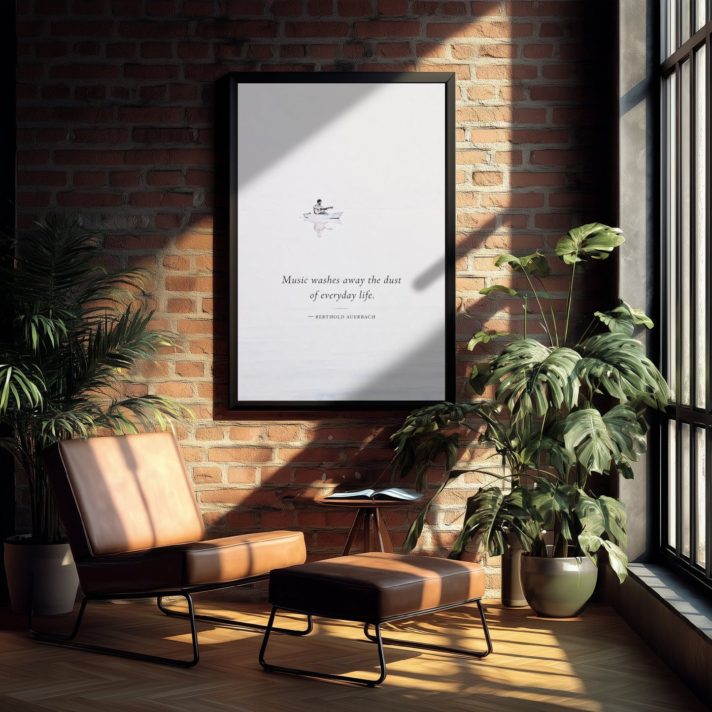 Music Washes Away the Dust Art Print - Berthold Auerbach Quote Poster - Ethereal Illustration 3/3