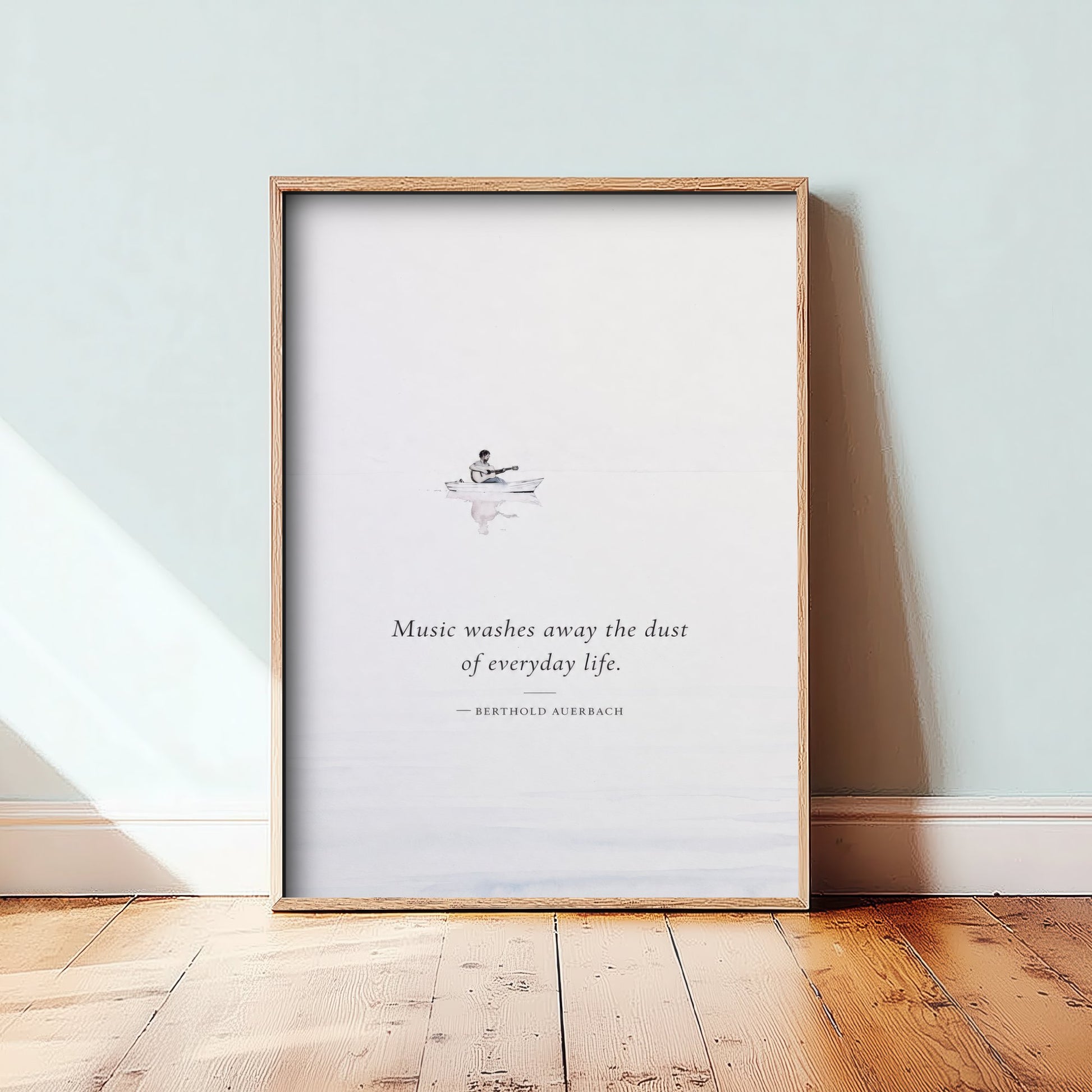 Music Washes Away the Dust Art Print - Berthold Auerbach Quote Poster - Ethereal Illustration 3/3
