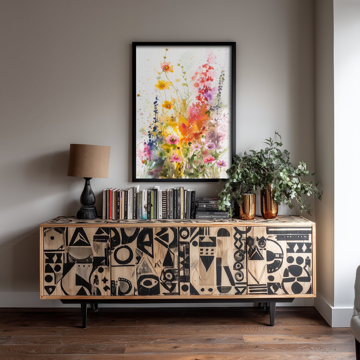 Watercolour Wildflower Art Print - Colourful Floral Painting Poster - Emotive Botanical - Summer Flower Wall Art V2 3/3