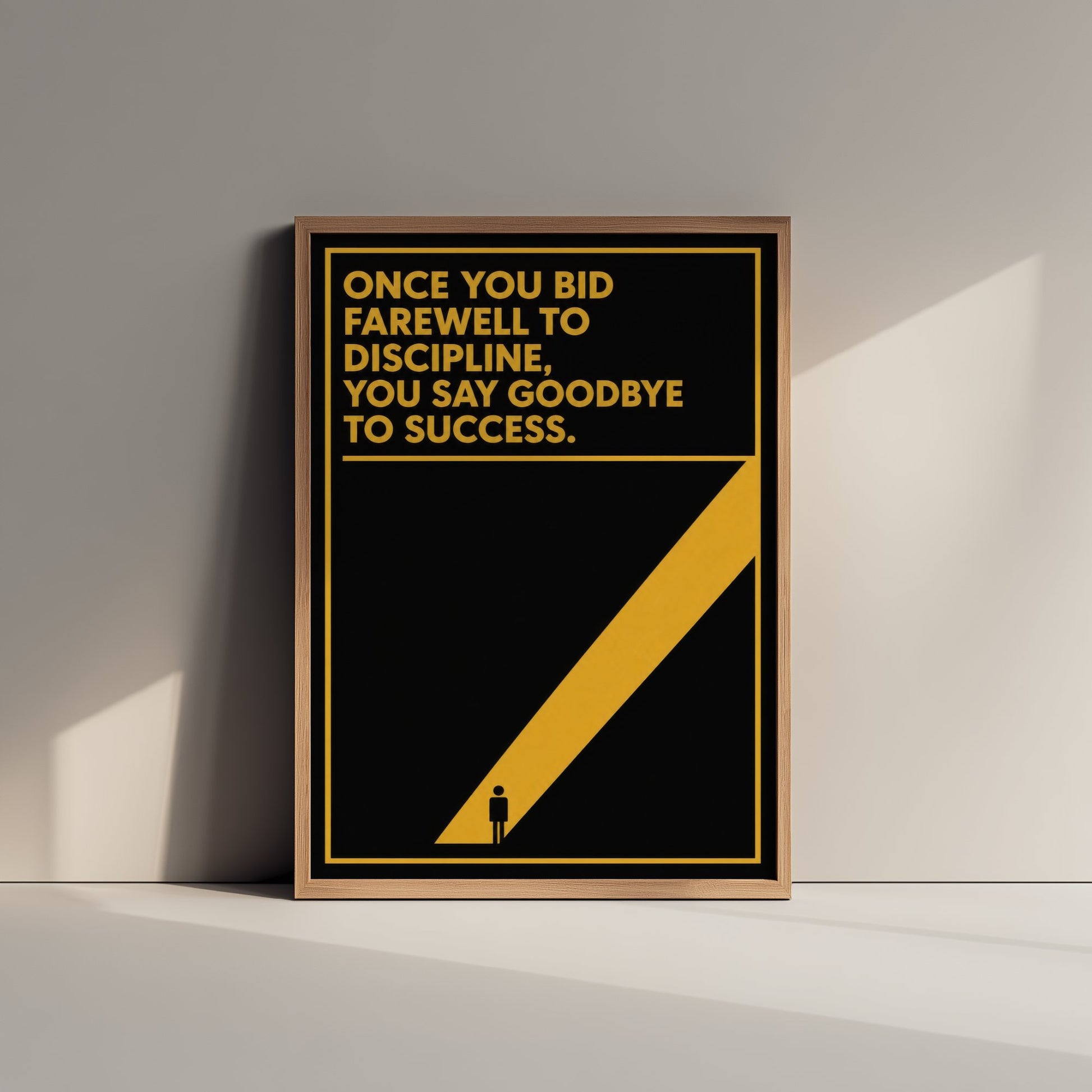 Football Quote Art Print - Bid Farewell to Discipline Say Goodbye to Success - Soccer Poster Illustration V1 2/3