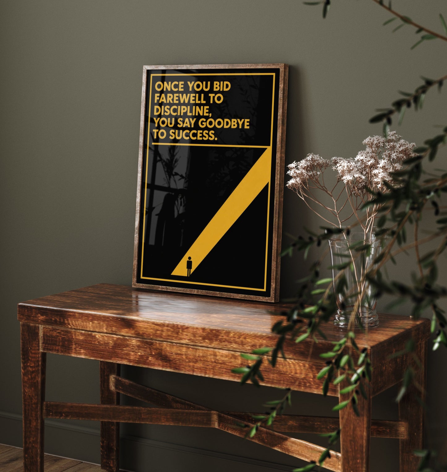 Football Quote Art Print - Bid Farewell to Discipline Say Goodbye to Success - Soccer Poster Illustration V1 2/3