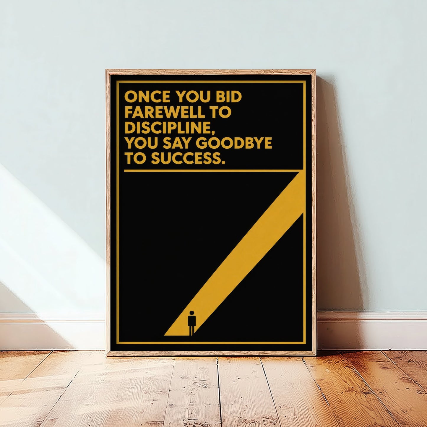 Football Quote Art Print - Bid Farewell to Discipline Say Goodbye to Success - Soccer Poster Illustration V1 2/3