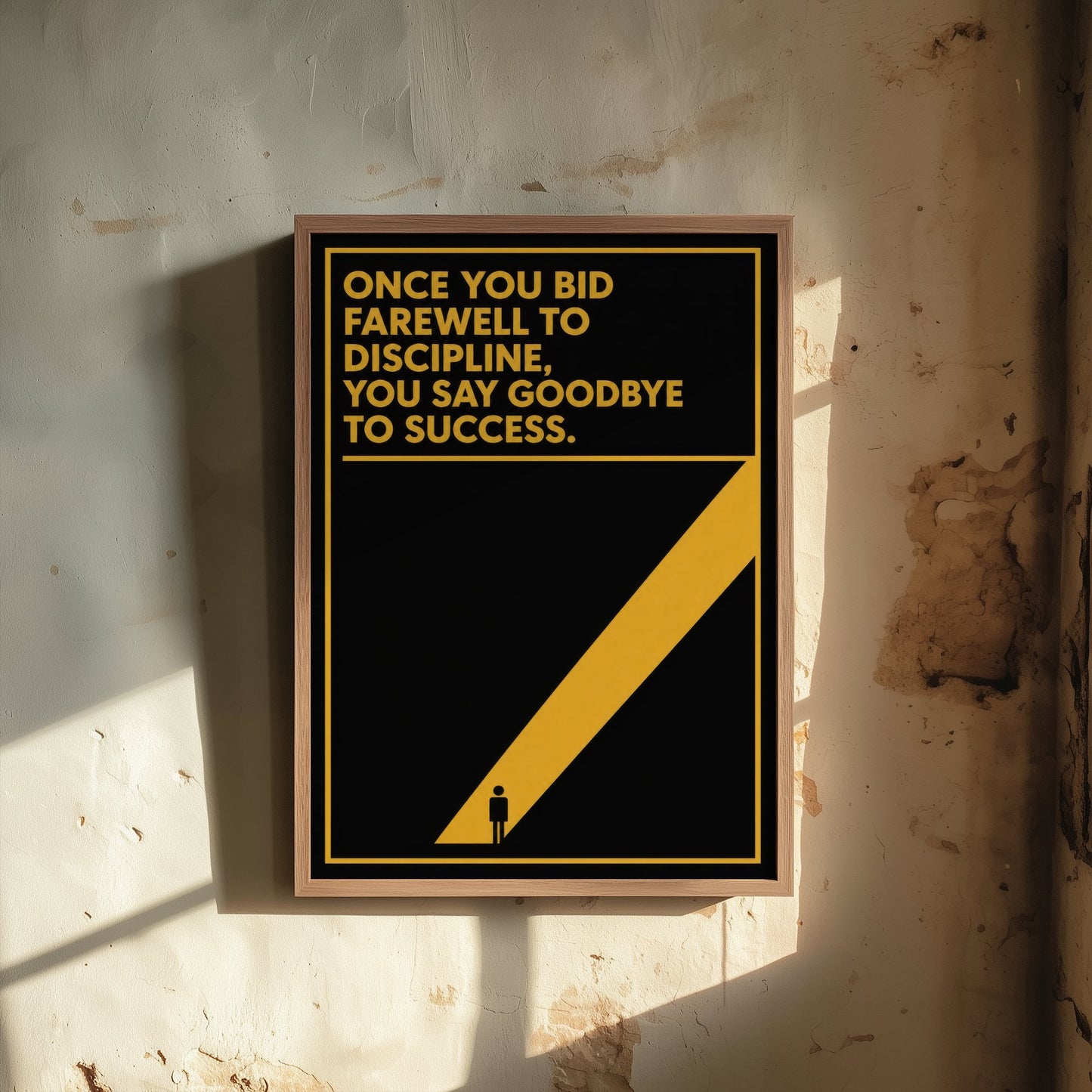 Football Quote Art Print - Bid Farewell to Discipline Say Goodbye to Success - Soccer Poster Illustration V1 2/3