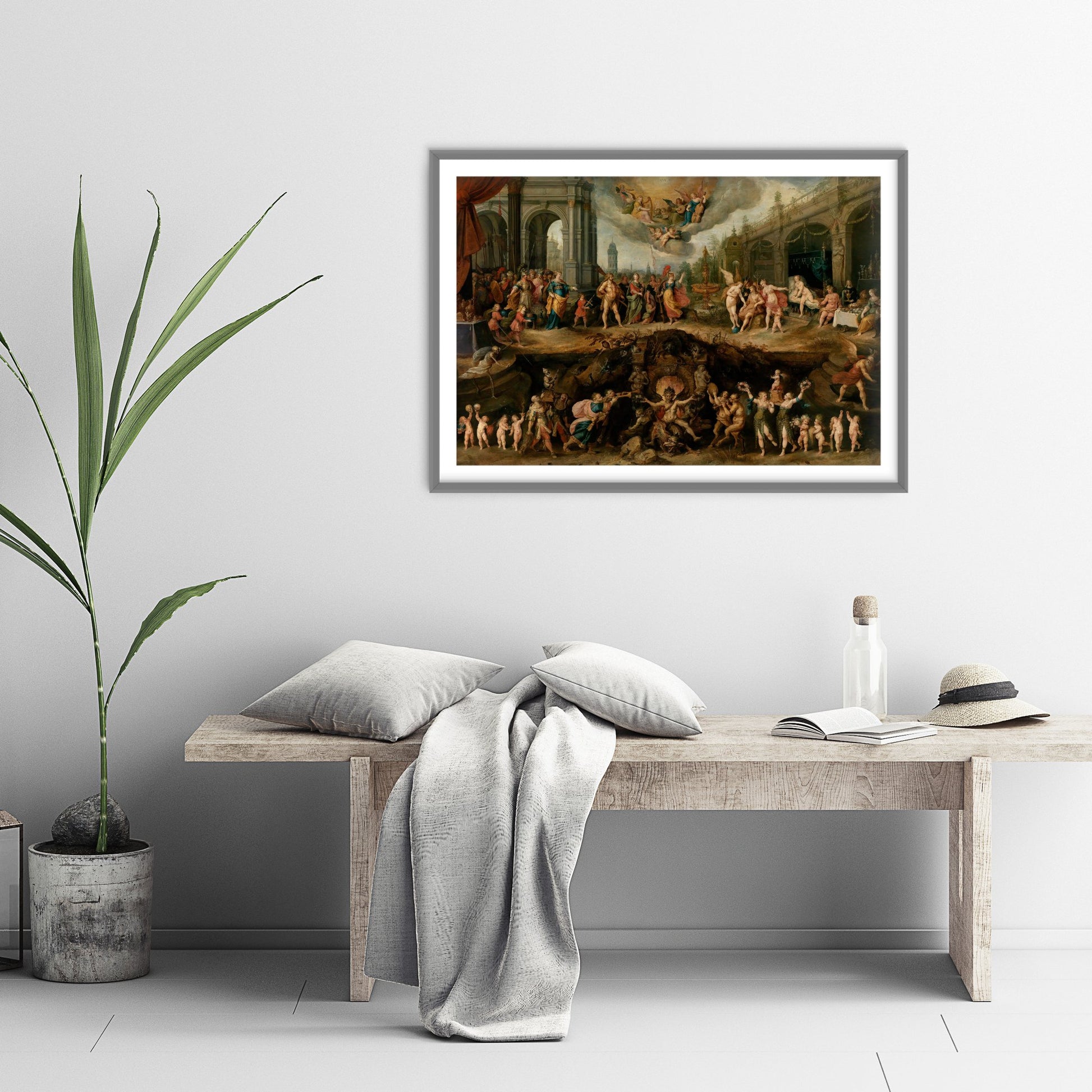 Frans Francken the Younger - Mankind's Eternal Dilemma (1633) - Classic Painting Art Print Poster - Virtue and Vice