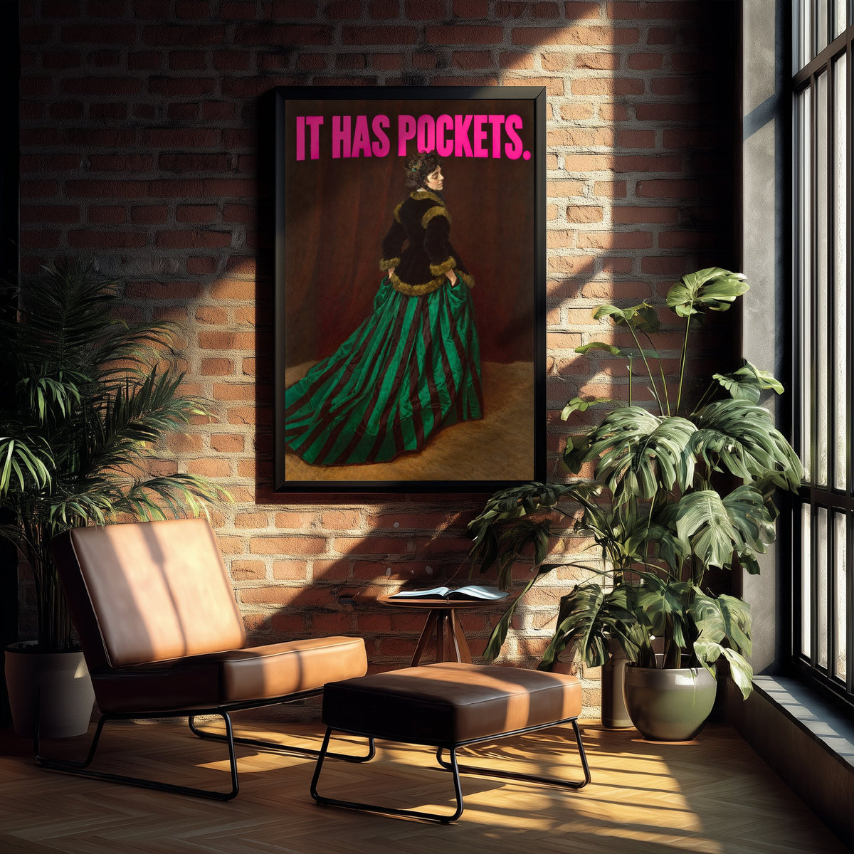 It Has Pockets Funny Art Print - Camille by Monet Parody Poster - Altered Classic Painting - Fashion Lover Gift