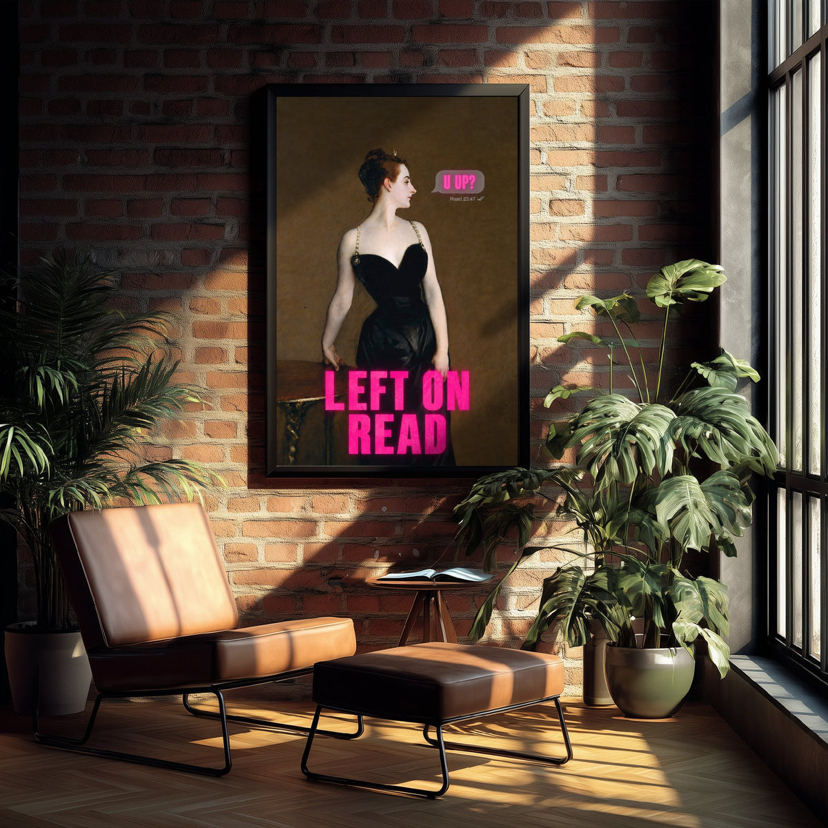 Left on Read Funny Art Print - Madame X by Sargent Parody Poster - Altered Classic Painting - Sassy Gift