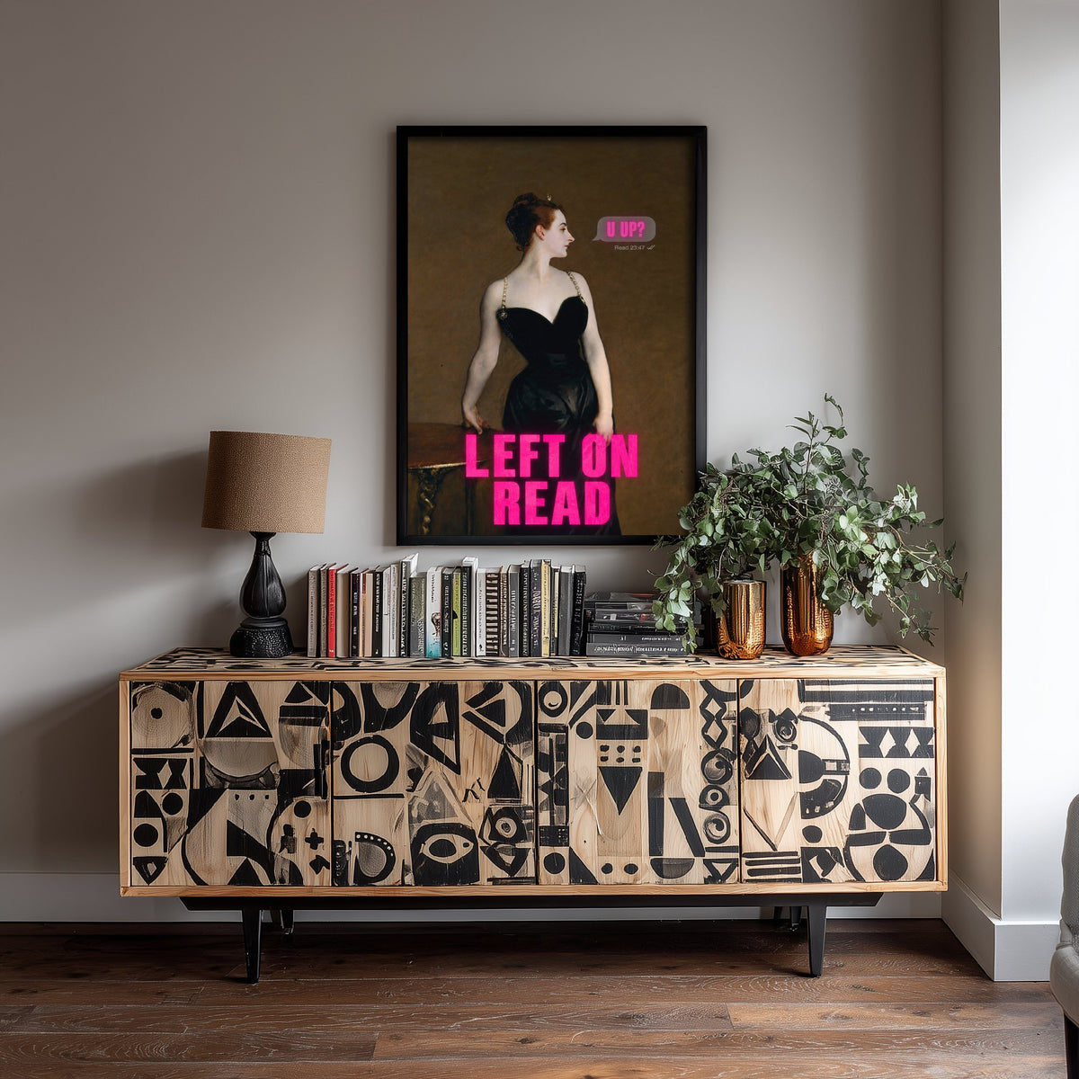 Left on Read Funny Art Print - Madame X by Sargent Parody Poster - Altered Classic Painting - Sassy Gift