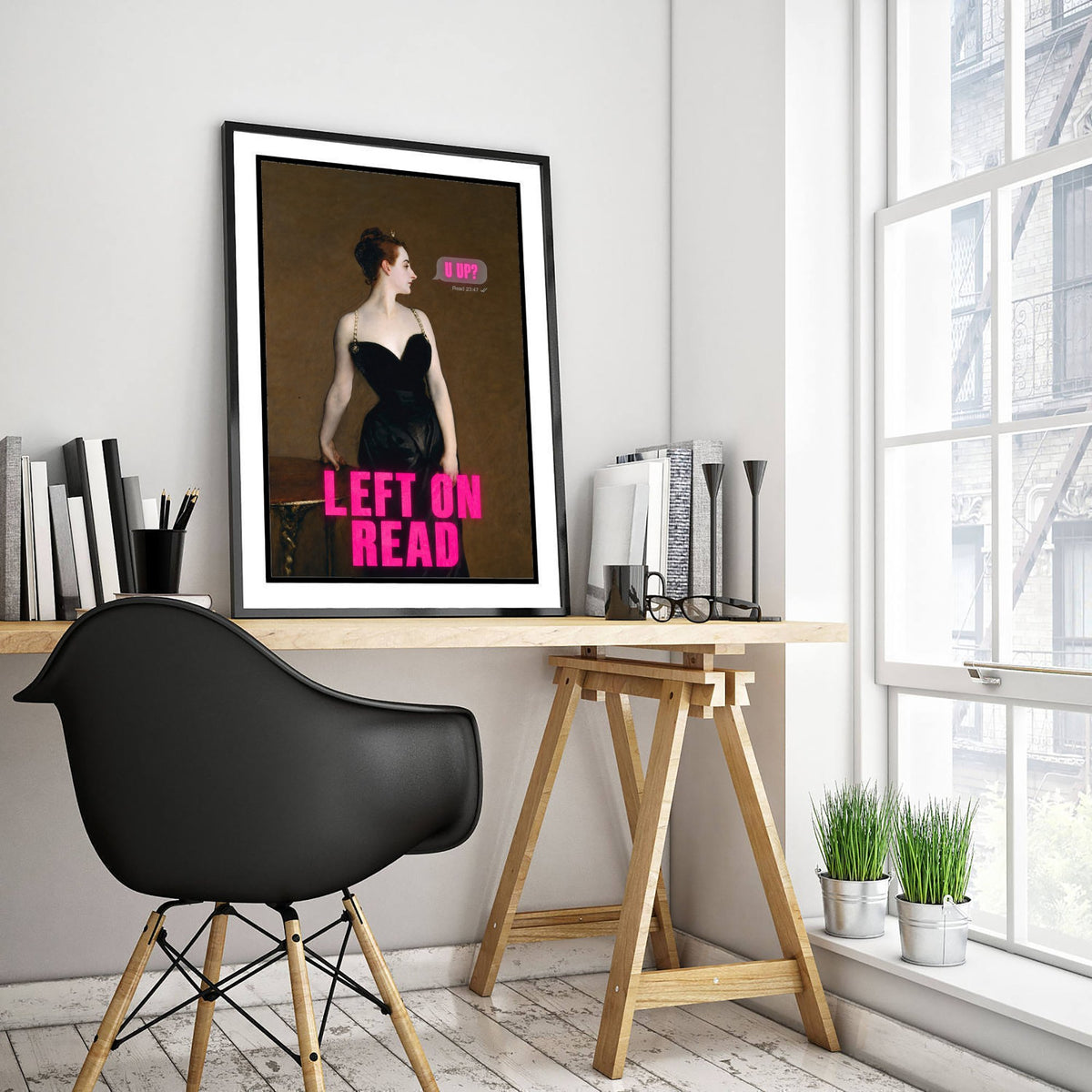 Left on Read Funny Art Print - Madame X by Sargent Parody Poster - Altered Classic Painting - Sassy Gift
