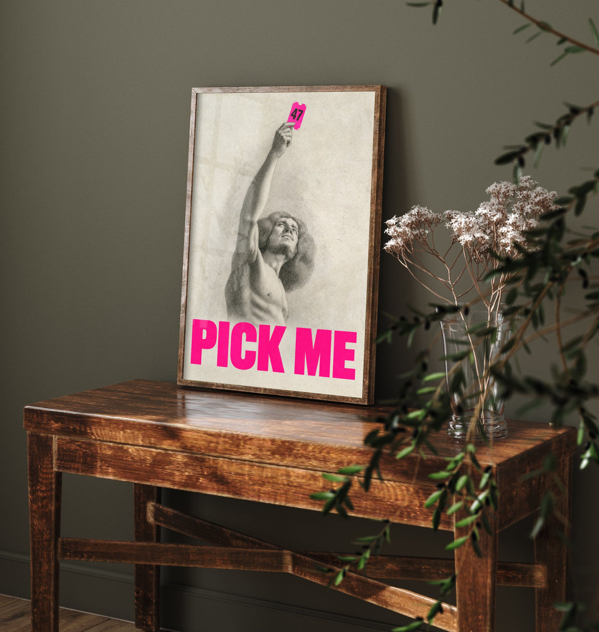 Pick Me Funny Art Print - Academic Figure Study Parody Poster - Altered Classic Drawing - Coworker Gift