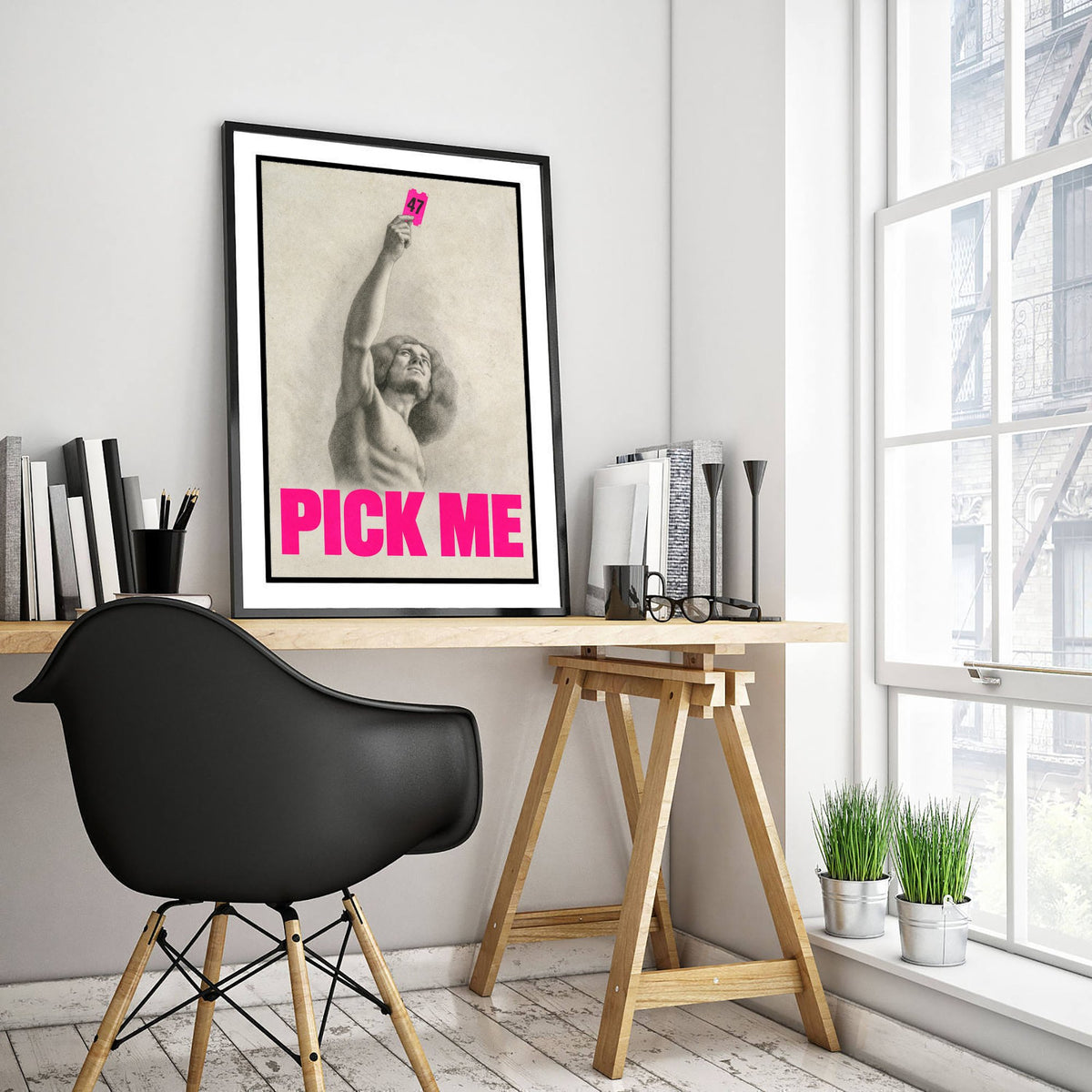 Pick Me Funny Art Print - Academic Figure Study Parody Poster - Altered Classic Drawing - Coworker Gift