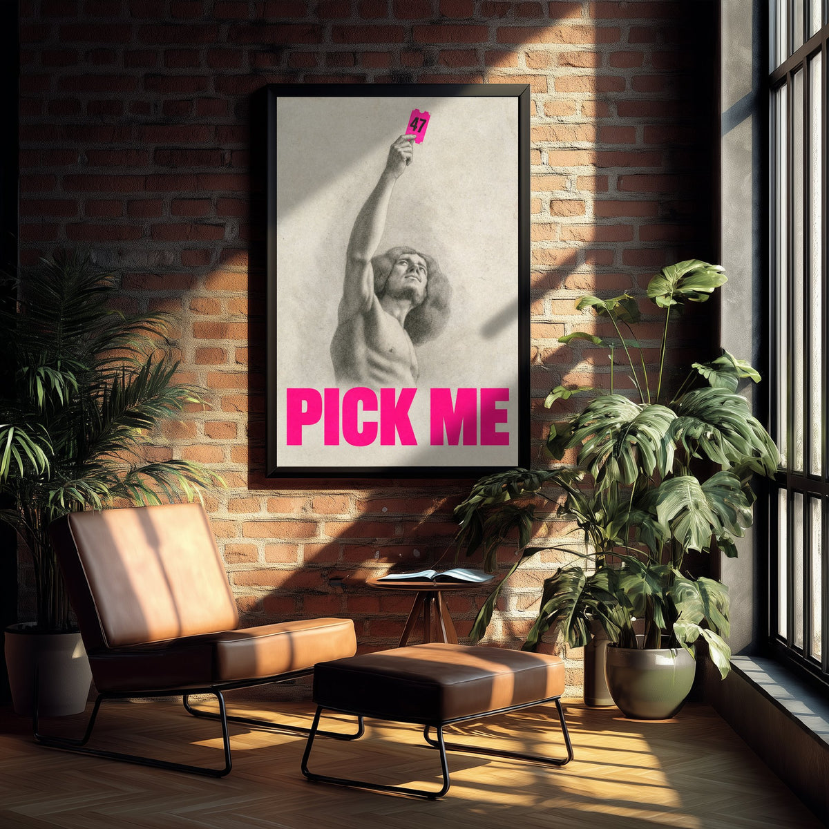 Pick Me Funny Art Print - Academic Figure Study Parody Poster - Altered Classic Drawing - Coworker Gift