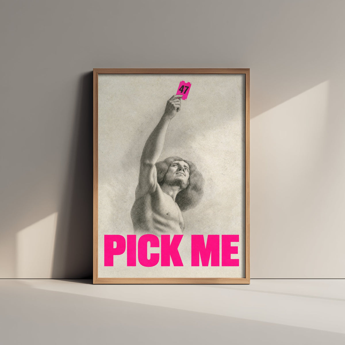 Pick Me Funny Art Print - Academic Figure Study Parody Poster - Altered Classic Drawing - Coworker Gift