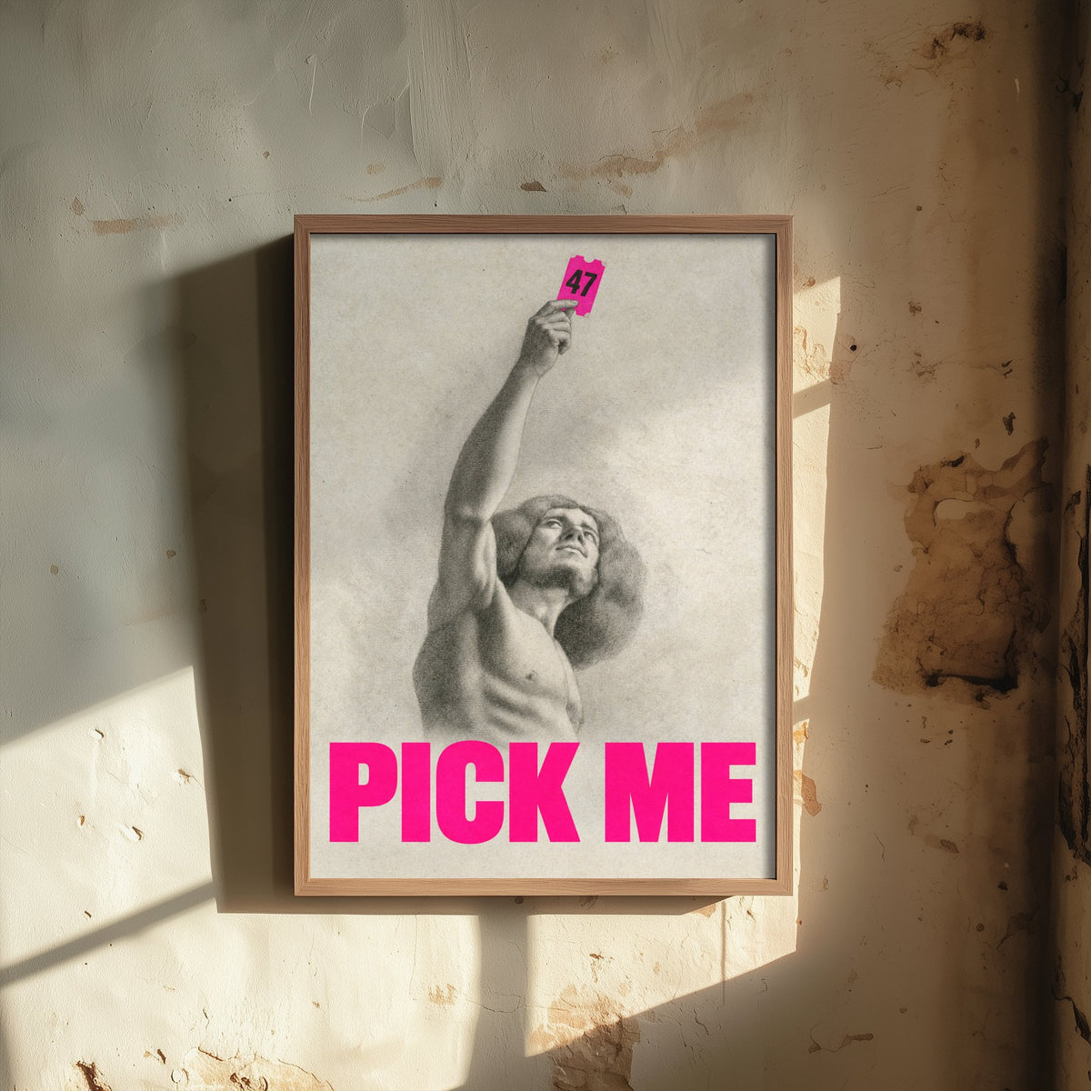Pick Me Funny Art Print - Academic Figure Study Parody Poster - Altered Classic Drawing - Coworker Gift