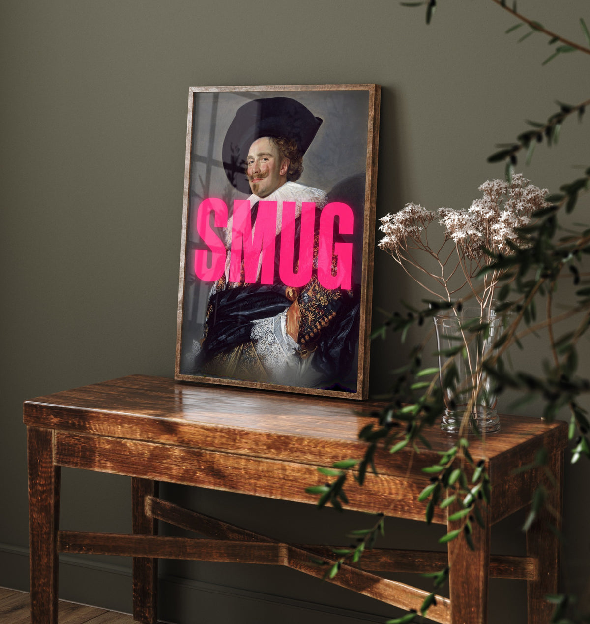 Smug Funny Art Print - The Laughing Cavalier by Frans Hals Parody Poster - Altered Classic Painting - Dad Gift