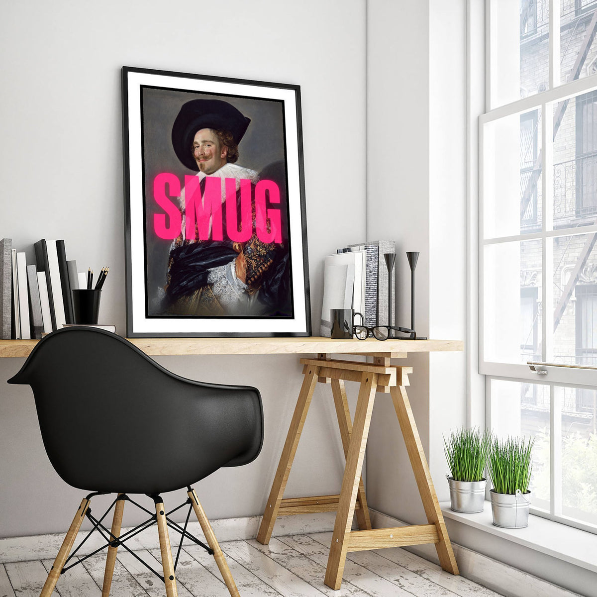 Smug Funny Art Print - The Laughing Cavalier by Frans Hals Parody Poster - Altered Classic Painting - Dad Gift