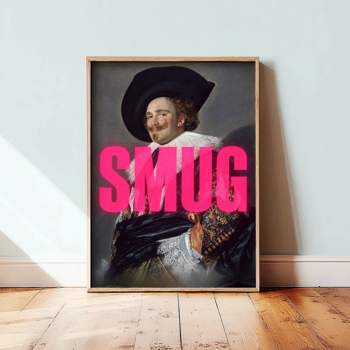 Smug Funny Art Print - The Laughing Cavalier by Frans Hals Parody Poster - Altered Classic Painting - Dad Gift