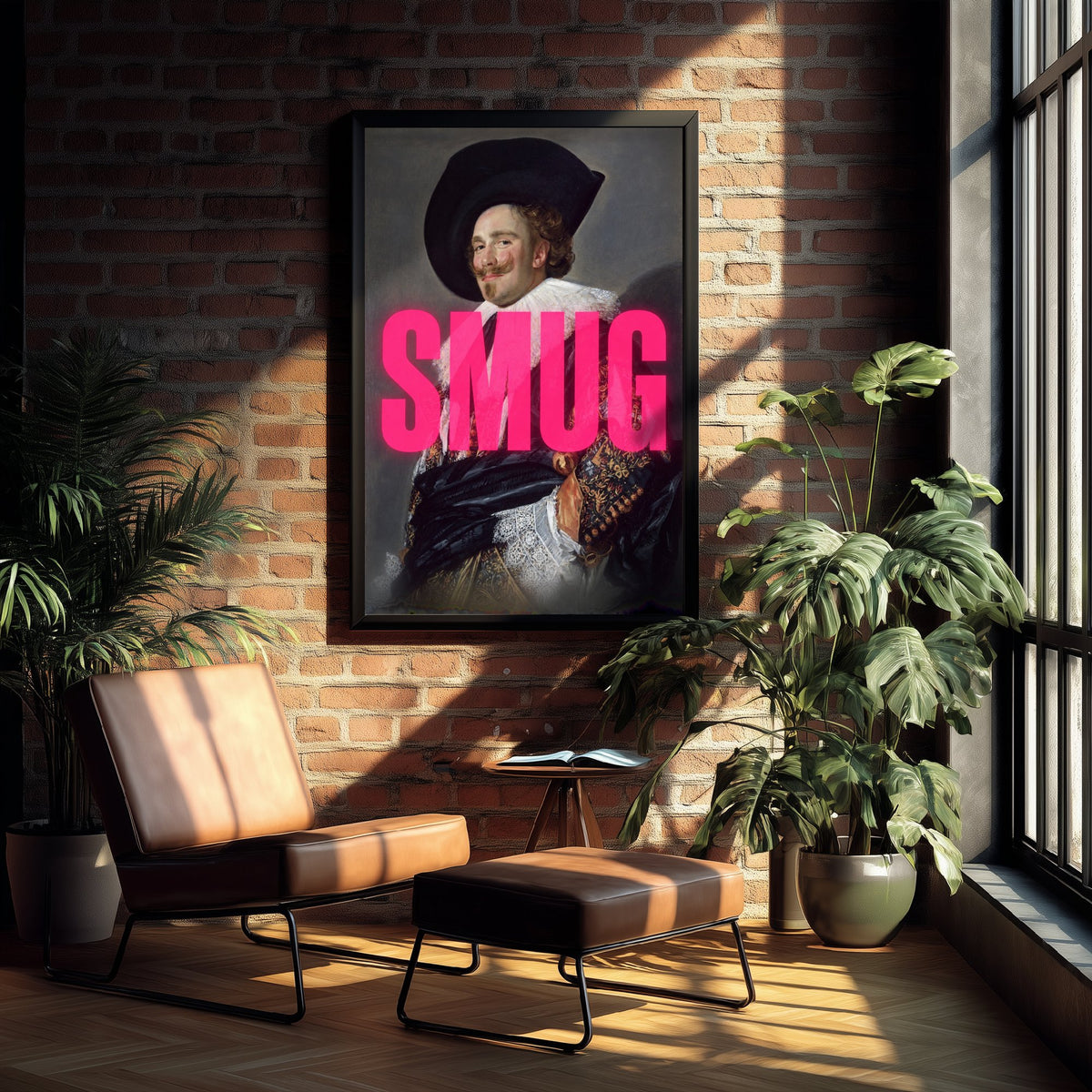 Smug Funny Art Print - The Laughing Cavalier by Frans Hals Parody Poster - Altered Classic Painting - Dad Gift