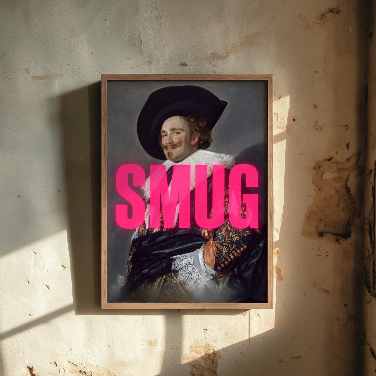 Smug Funny Art Print - The Laughing Cavalier by Frans Hals Parody Poster - Altered Classic Painting - Dad Gift